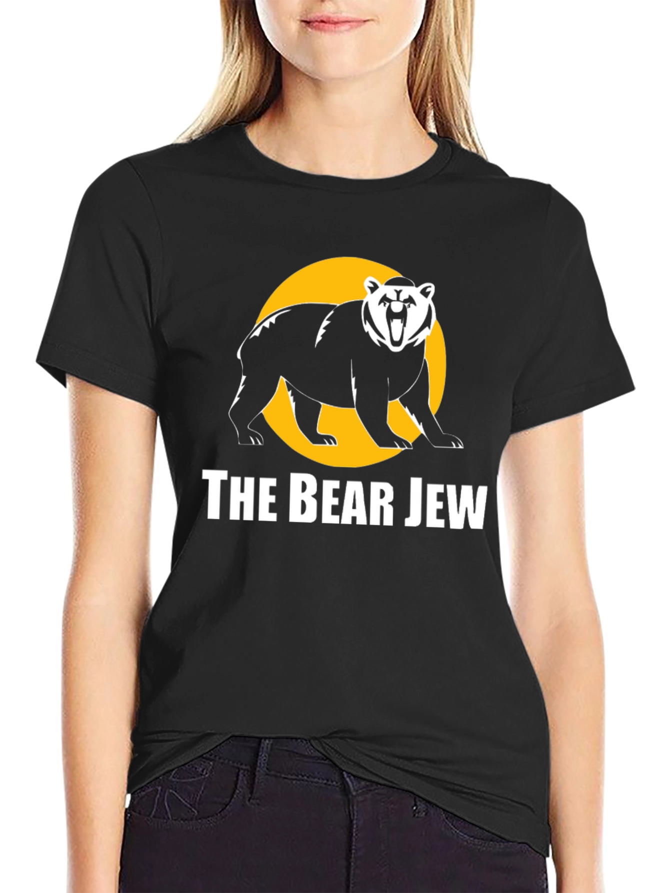 Black The Bear Jew T-Shirt - Bold Graphic Tee view 2