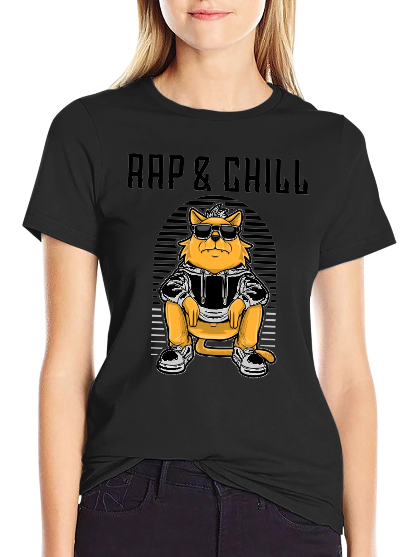 Rap & Chill Cat T-Shirt - Cool Graphic Tee - 2