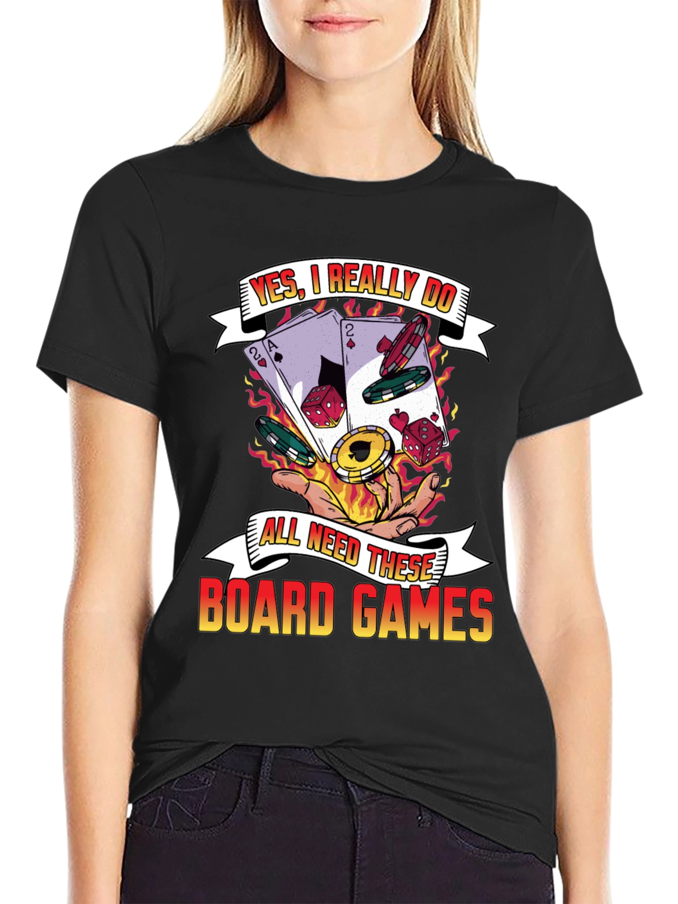 Black Board Game Lover T-Shirt - Yes, I Really Do Need These view 2
