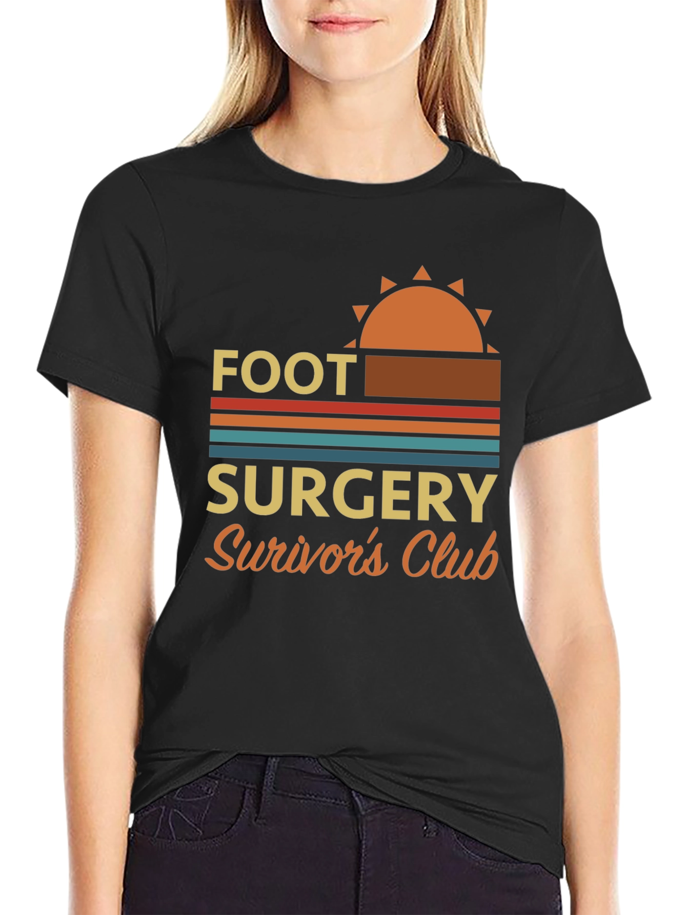 Black Foot Surgery Survivor's Club Graphic Tee view 2