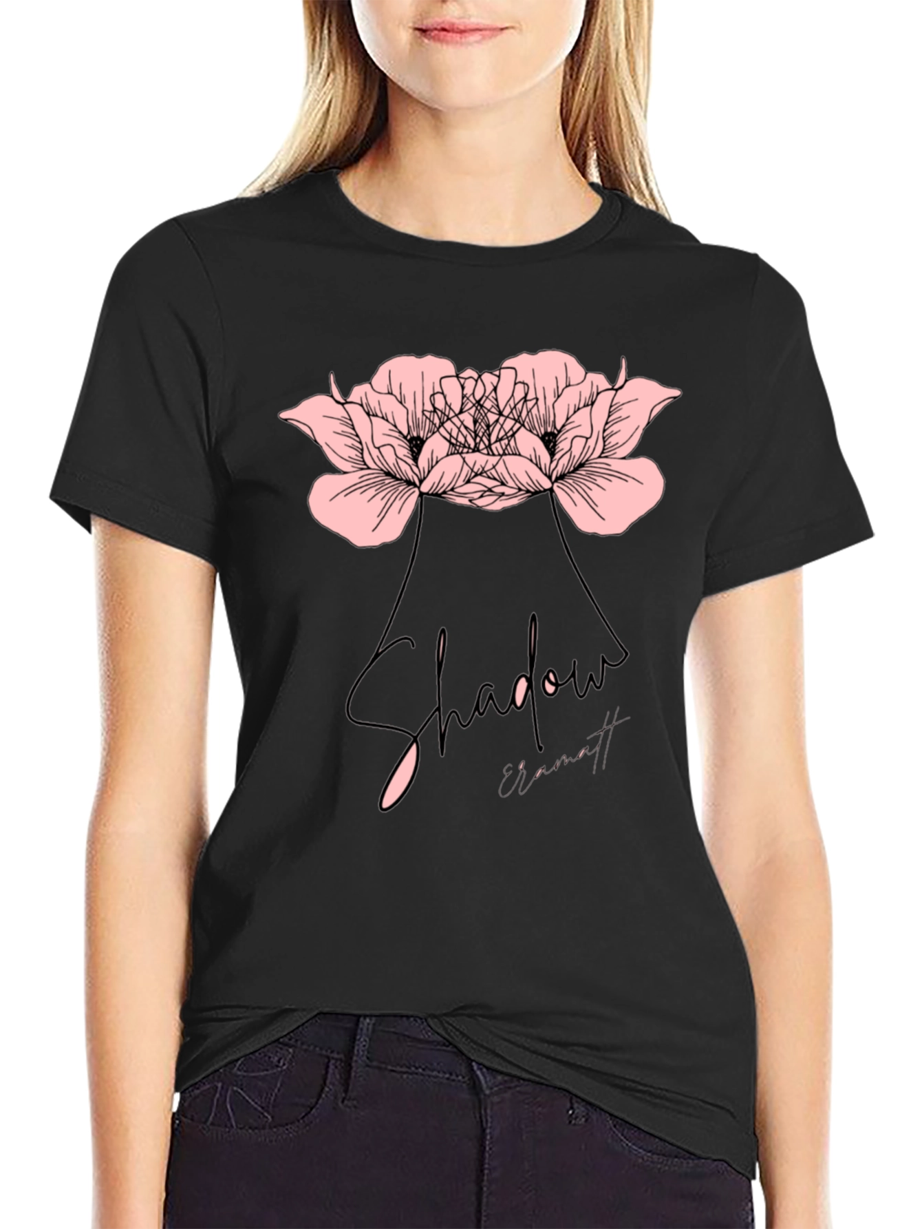 Black Shadow Emmett Floral Graphic Tee - Black view 2