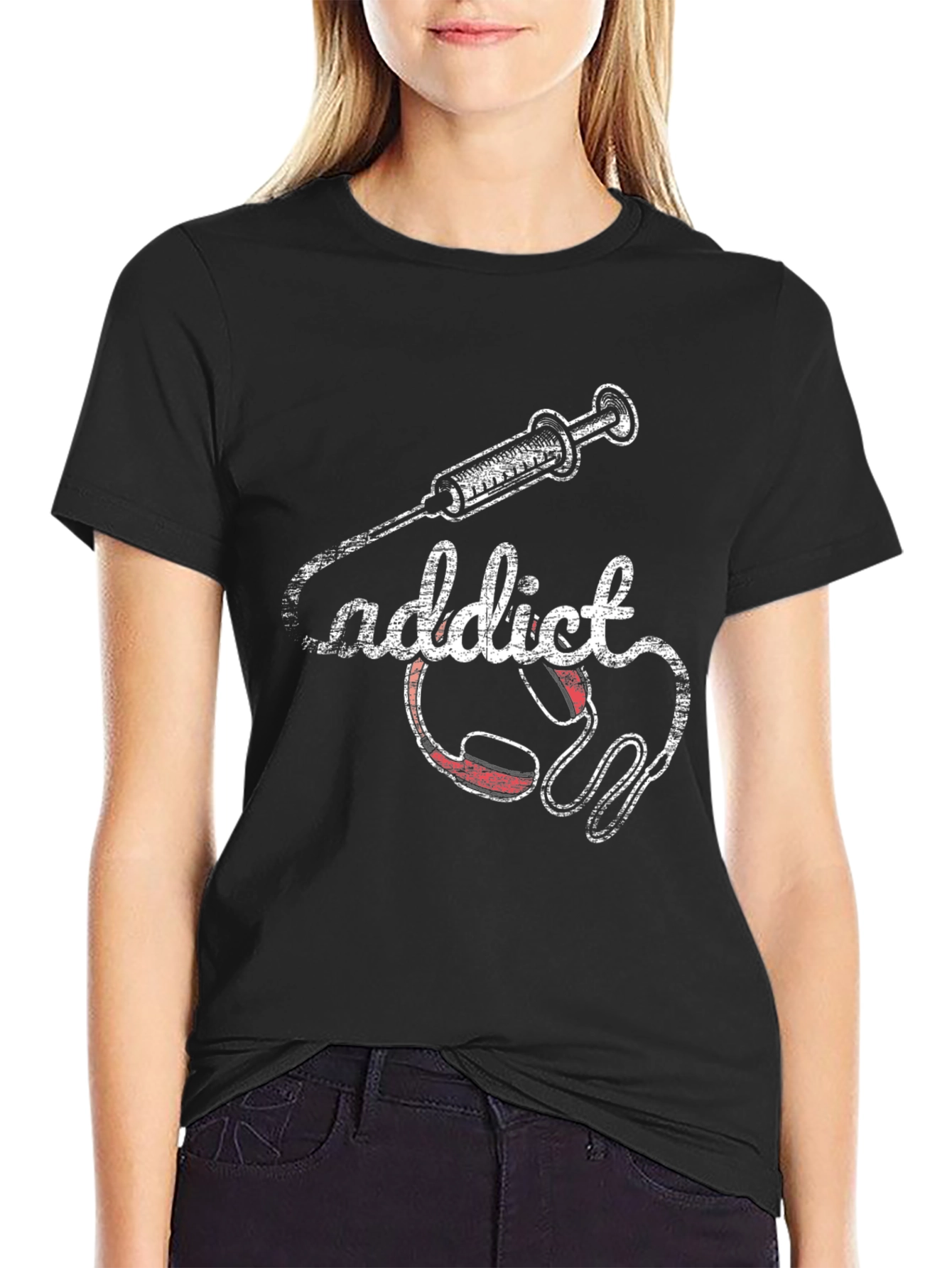 Black Addict Graphic Tee view 2