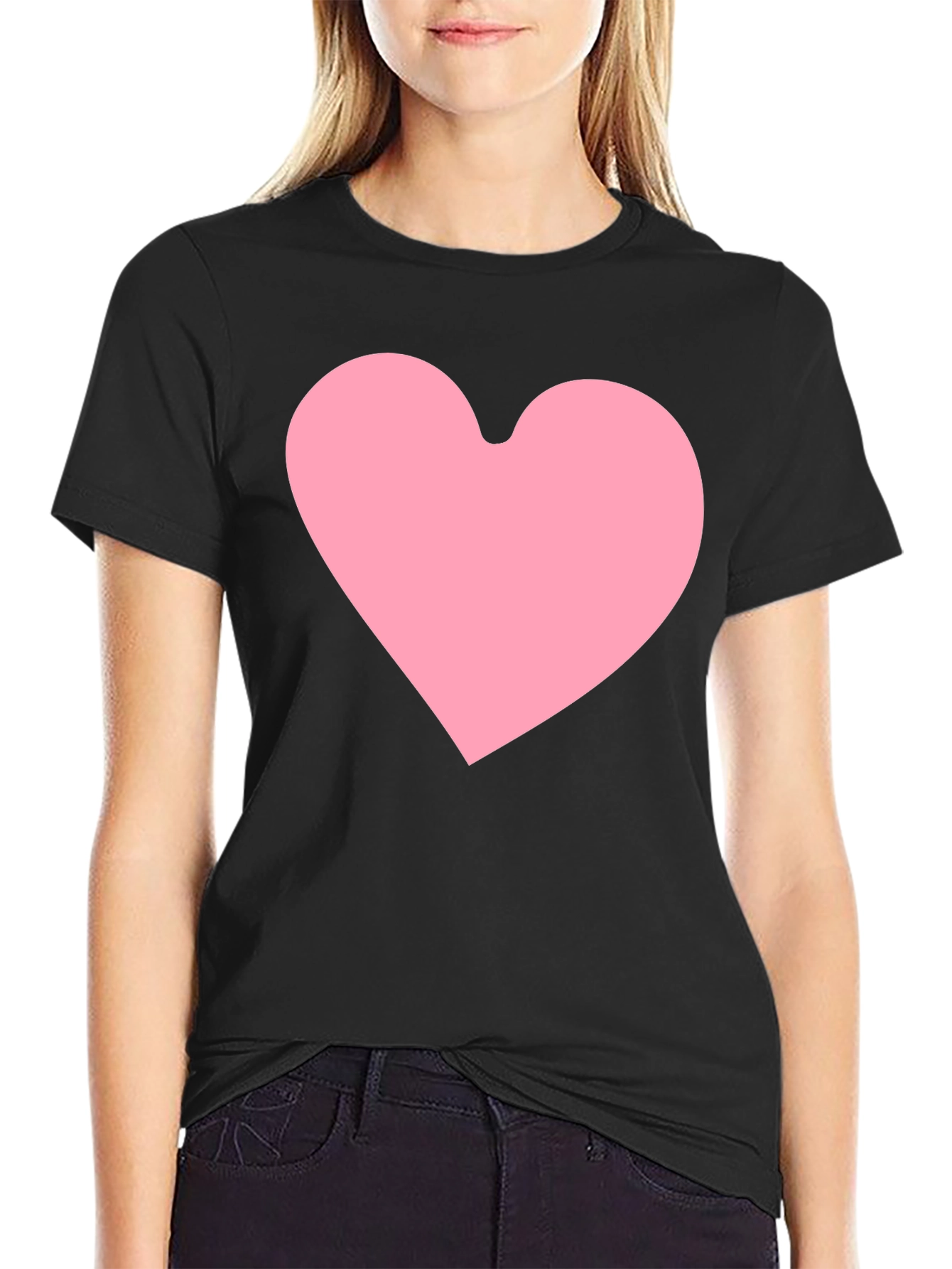 Black Heart Graphic Black T-Shirt view 2
