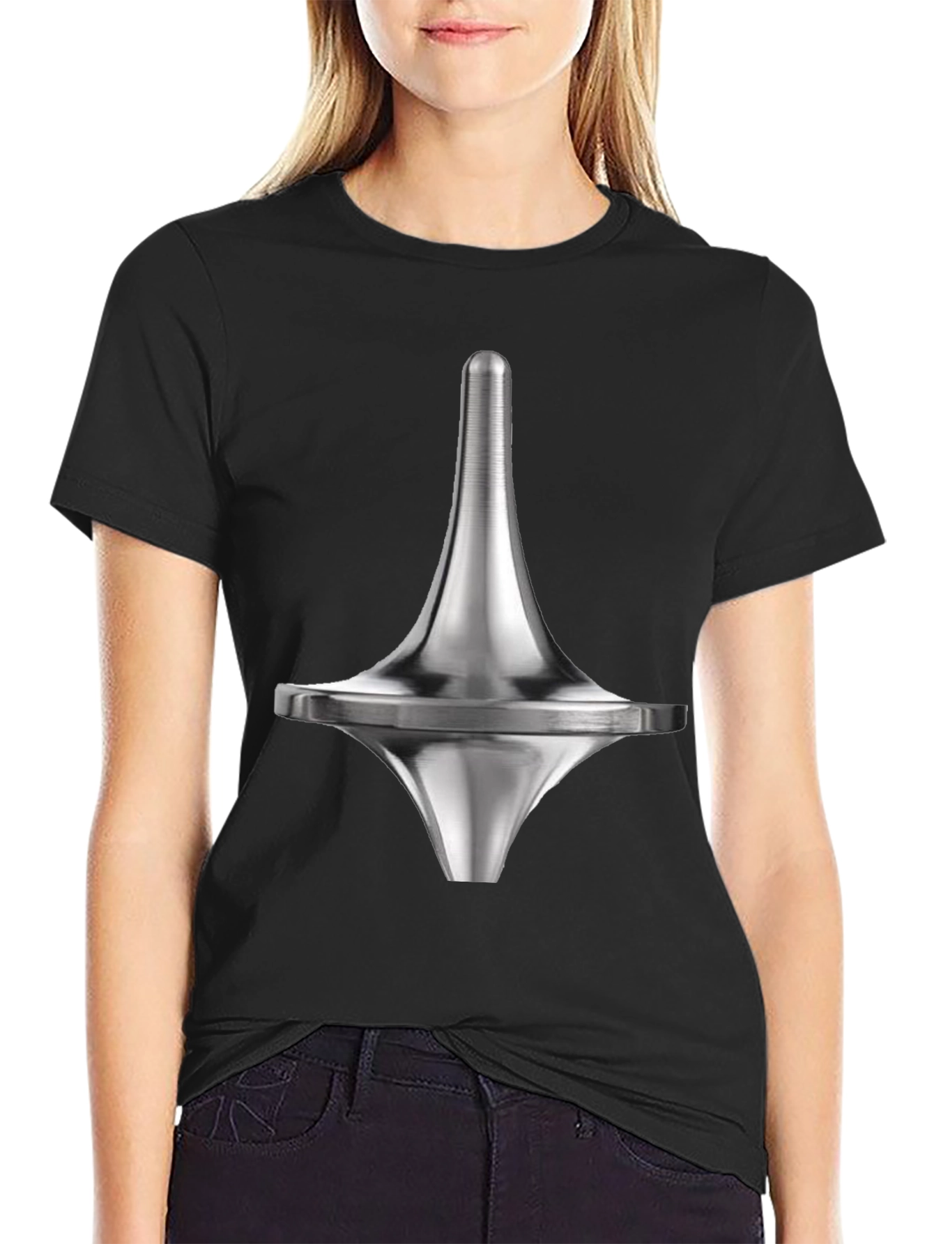 Black Inception Totem T-Shirt - Dream Spinner Design view 2