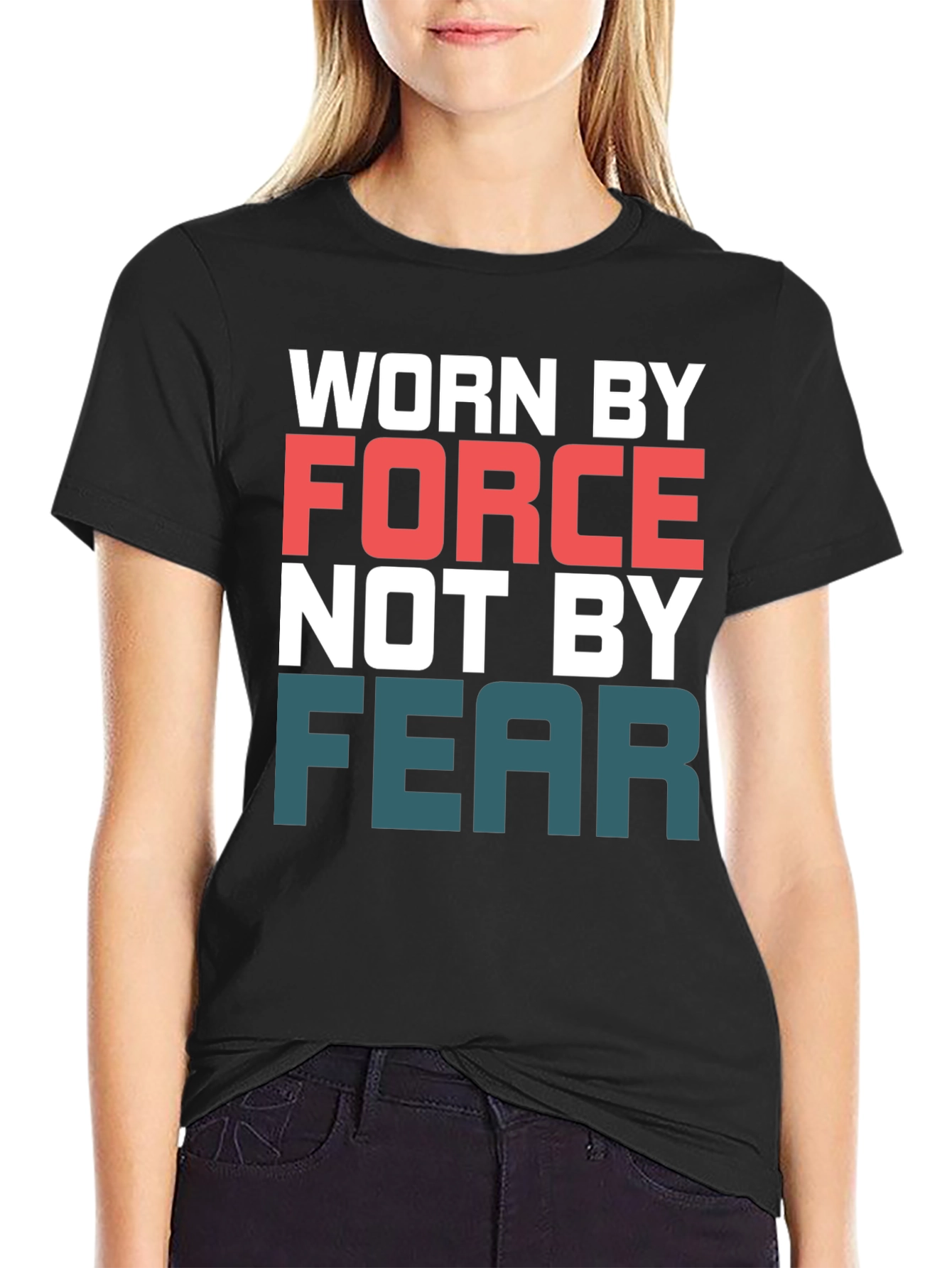 Black Worn by Force T-Shirt view 2