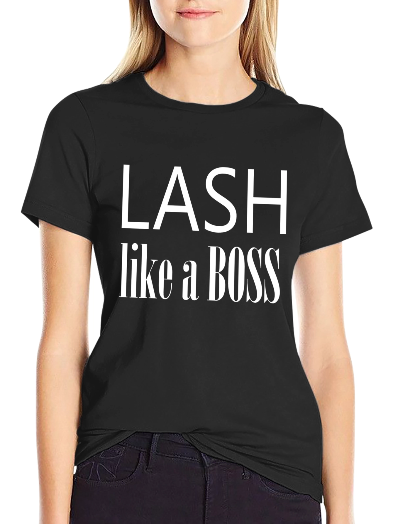 Black Lash Like a Boss Graphic Tee - Black view 2