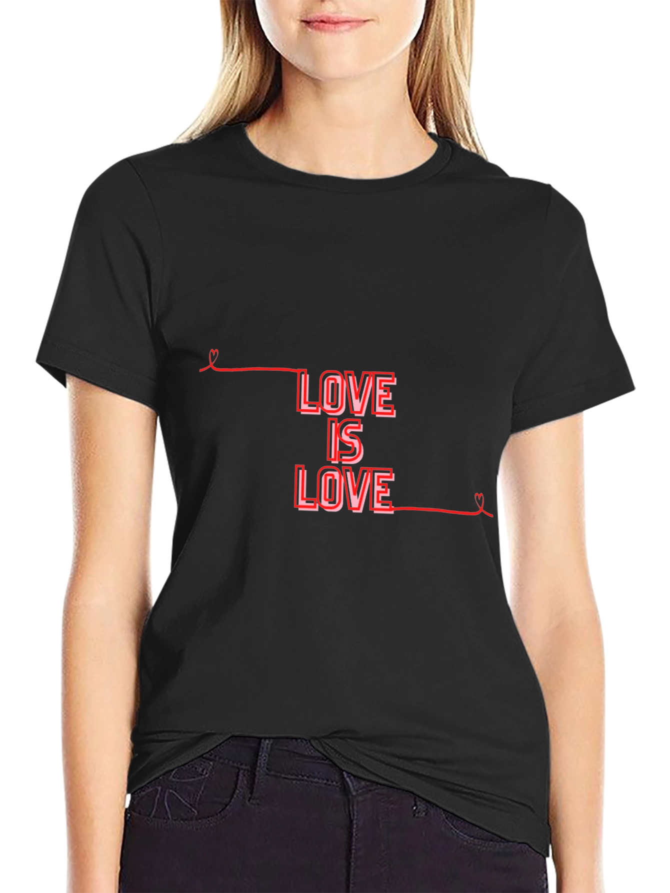 Black Love is Love Black T-Shirt view 2