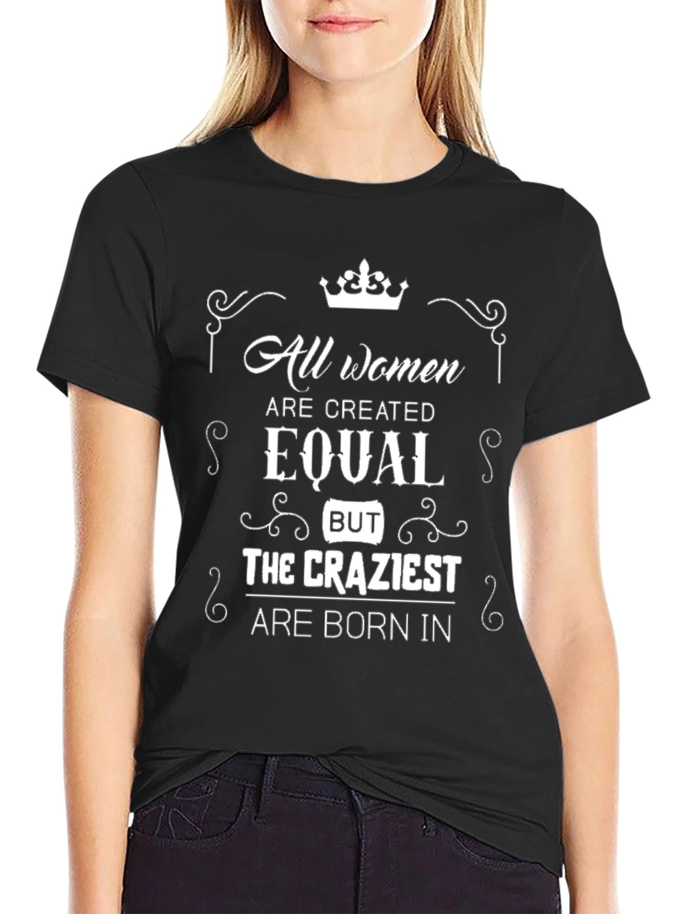 Black All Women are Created Equal Men's T-Shirt view 2
