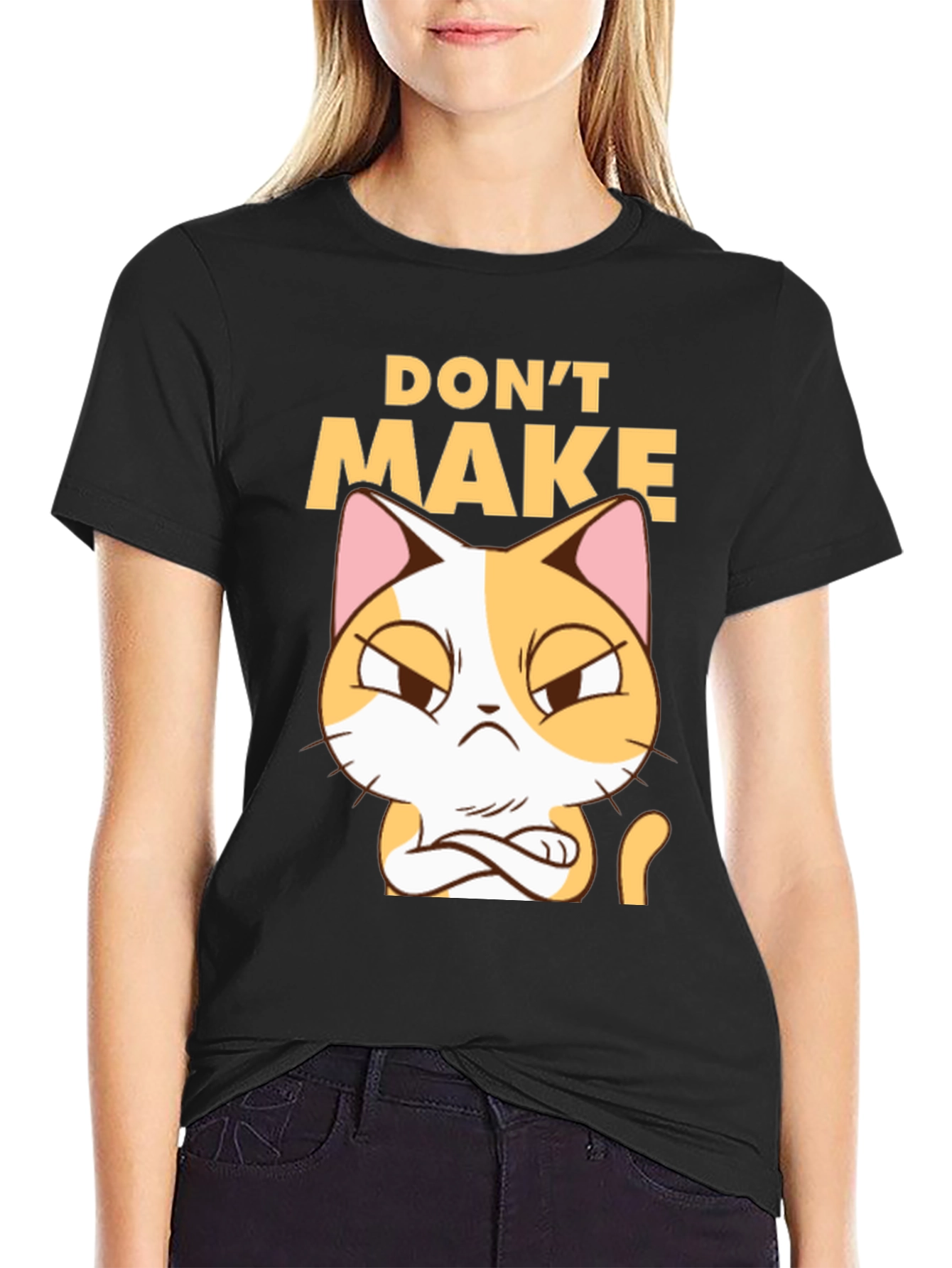 Black Don't Make Me Angry Cat T-Shirt view 2