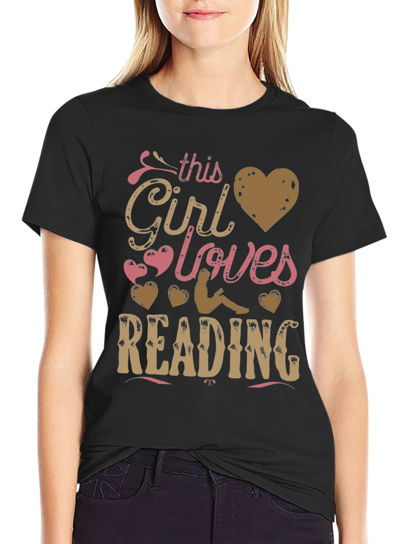 Black Girl Loves Reading T-Shirt view 2