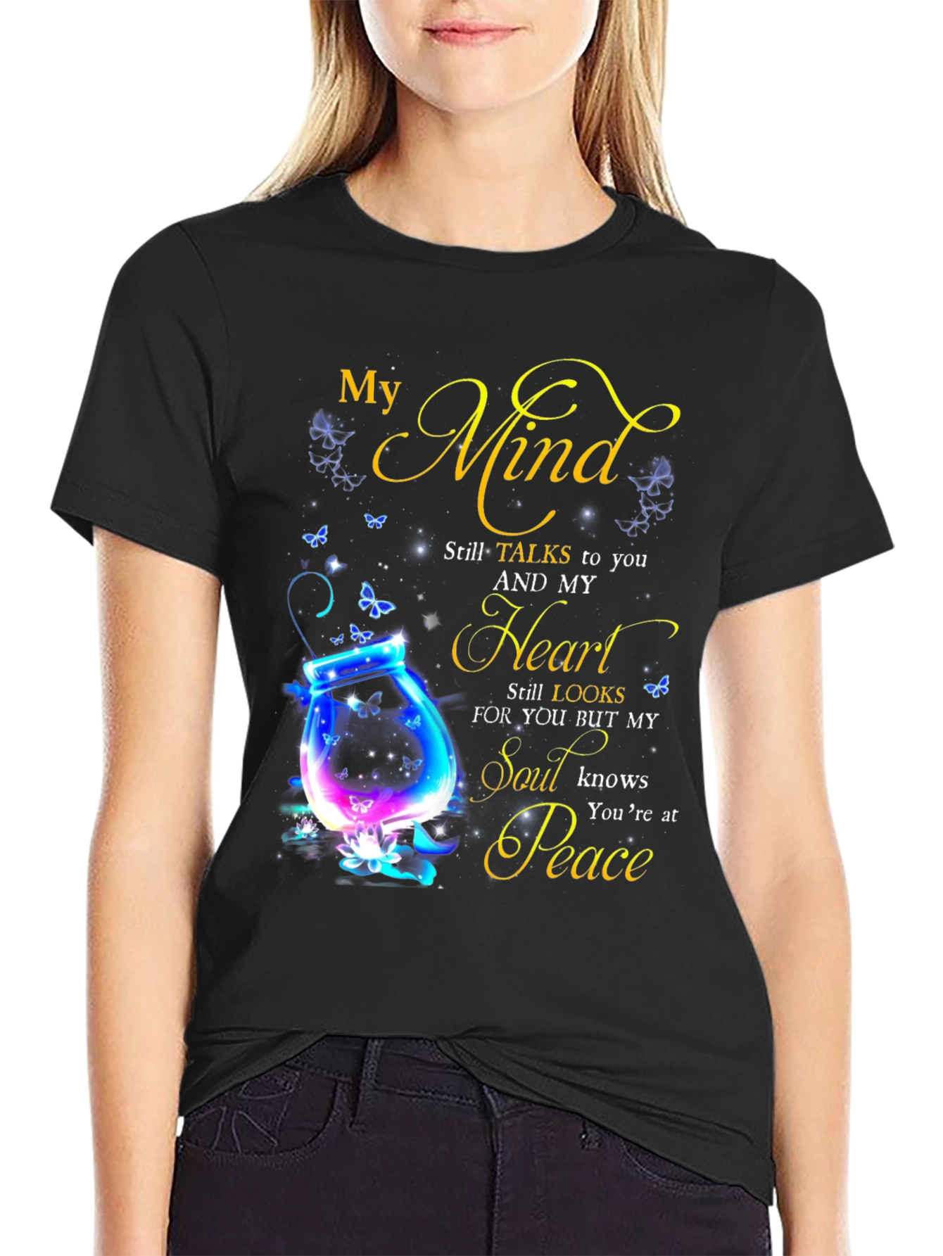 Black My Mind Still Talks to You T-Shirt view 2