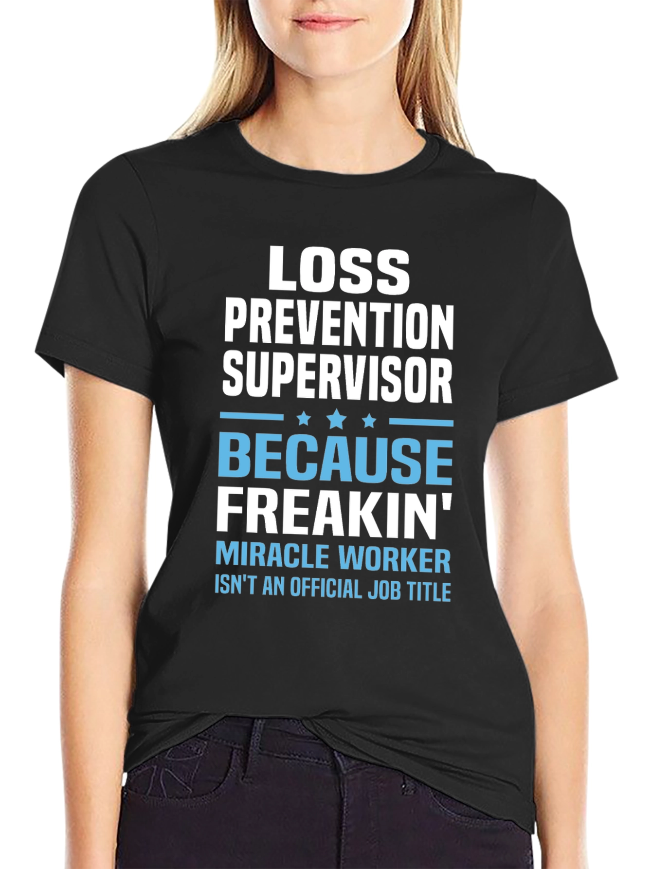 Black Loss Prevention Supervisor Graphic Tee view 2