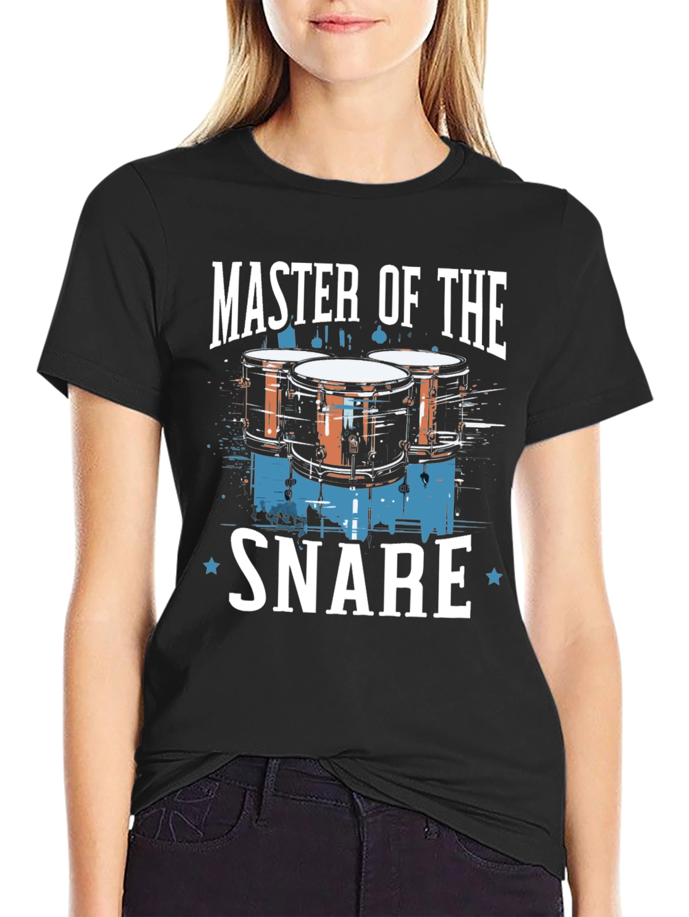 Black Master of the Snare Drummer T-Shirt - Black view 2