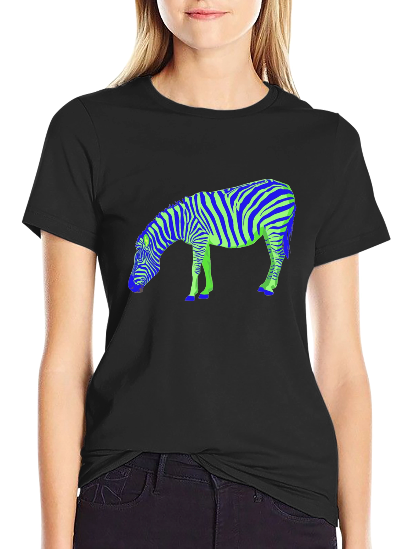 Black Zebra Graphic Tee - Bold Style view 2
