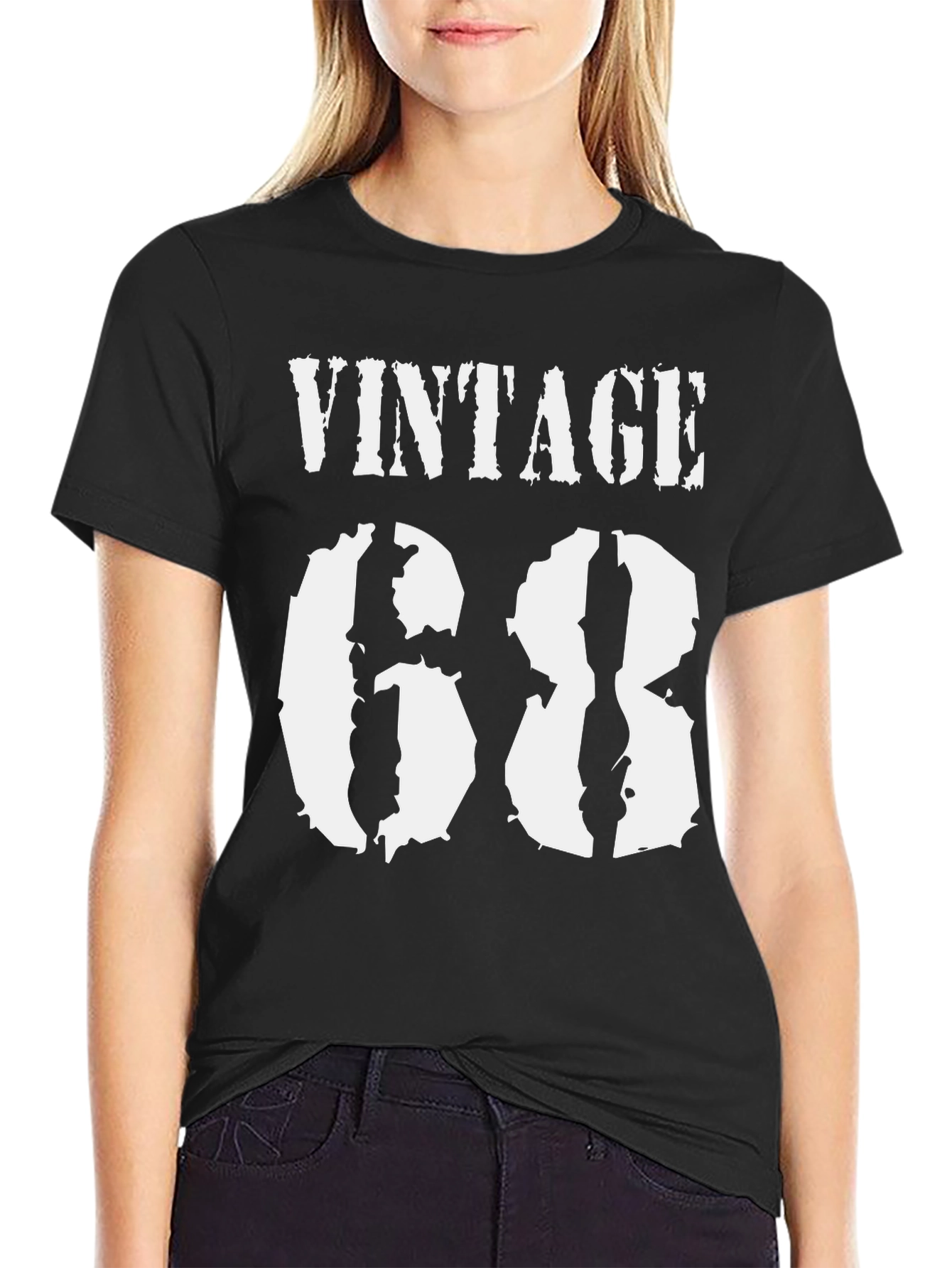 Black Vintage 68 Black T-Shirt view 2
