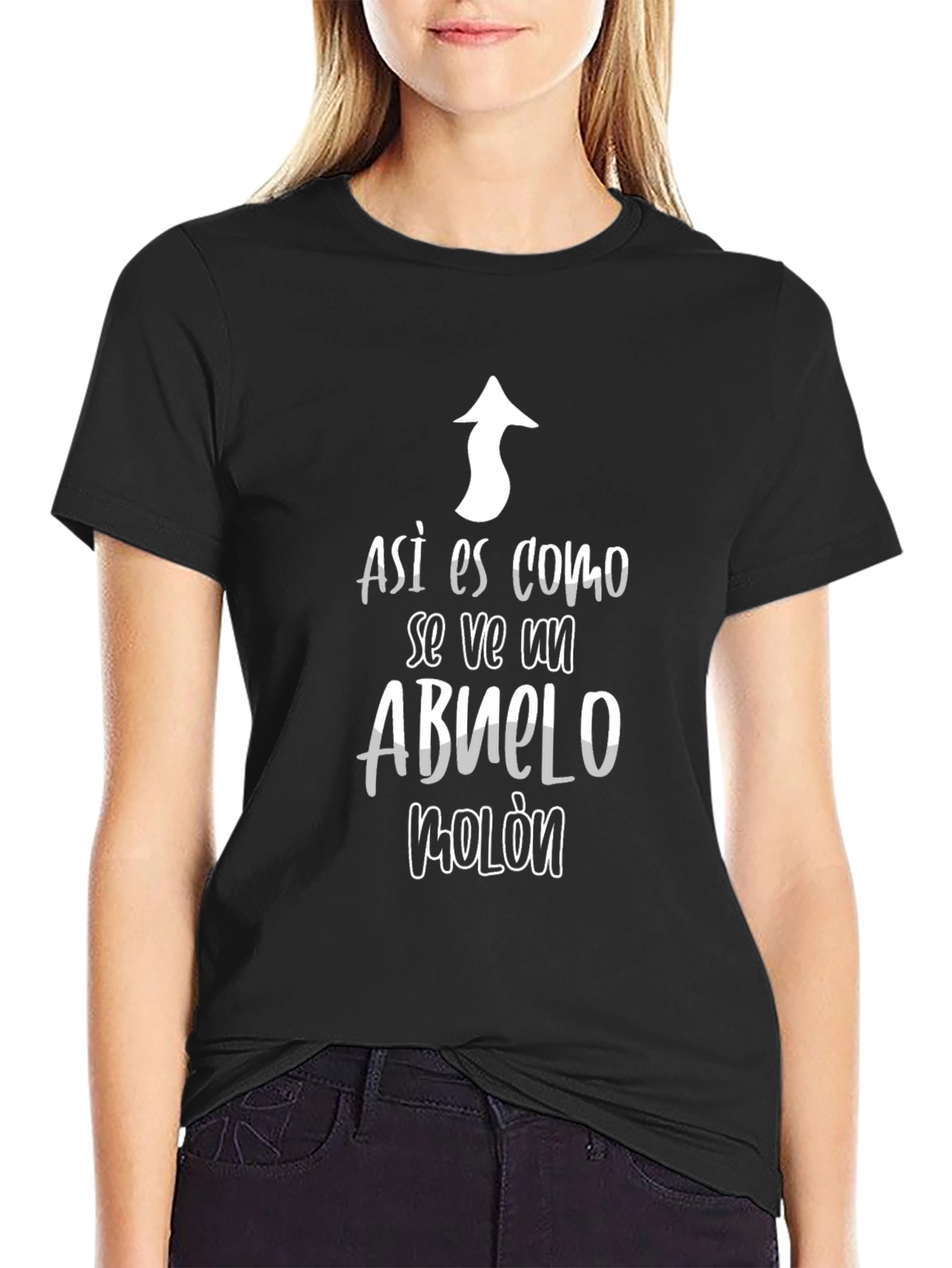 Black Cool Grandpa T-Shirt - "Así es como se ve un ABuelo Molón" view 2