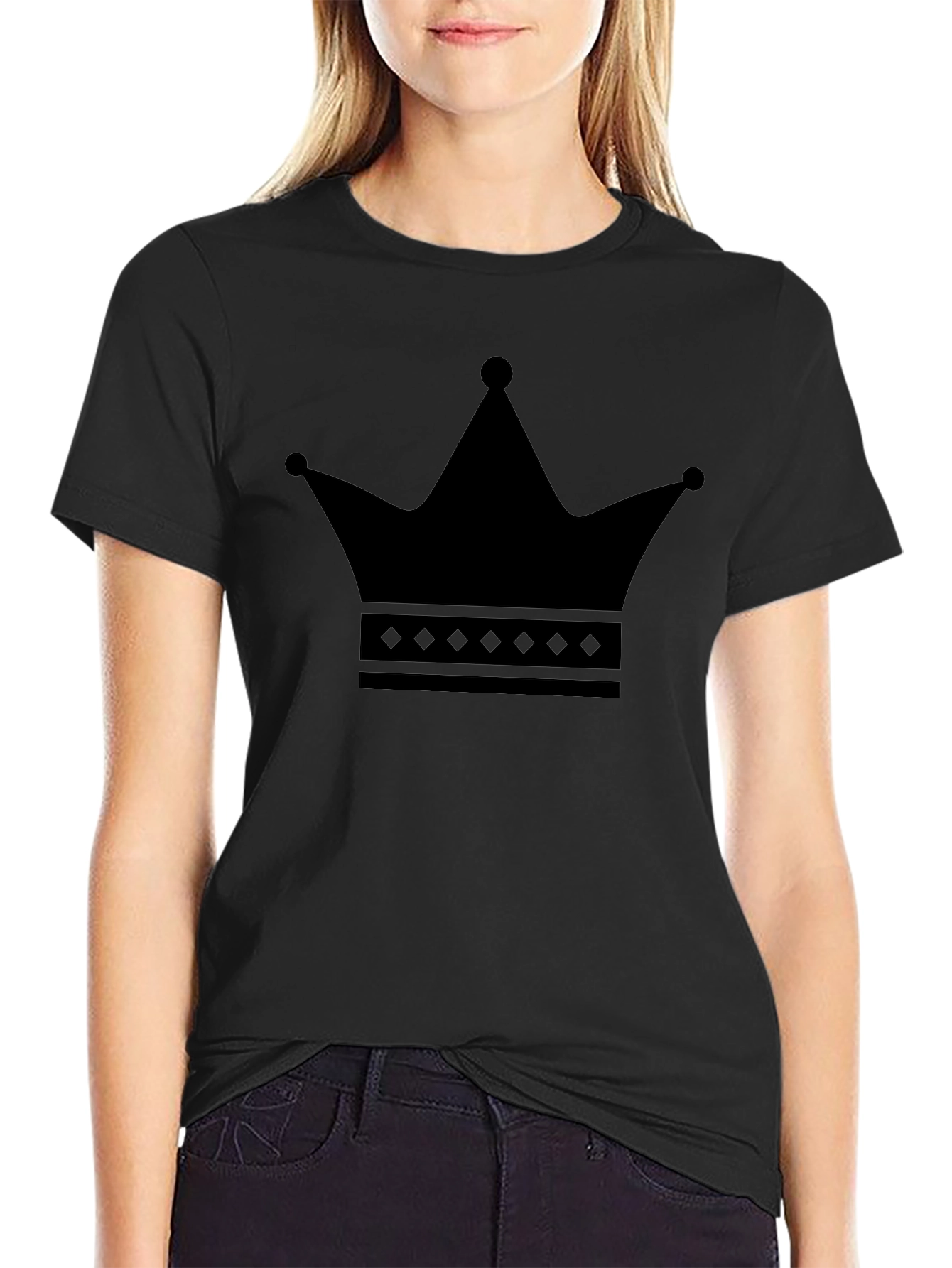 Black Black Crown Graphic Tee - King Style view 2