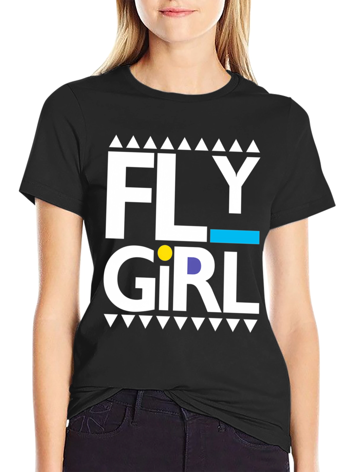 Black Fly Girl Graphic Tee - Stylish & Unique view 2