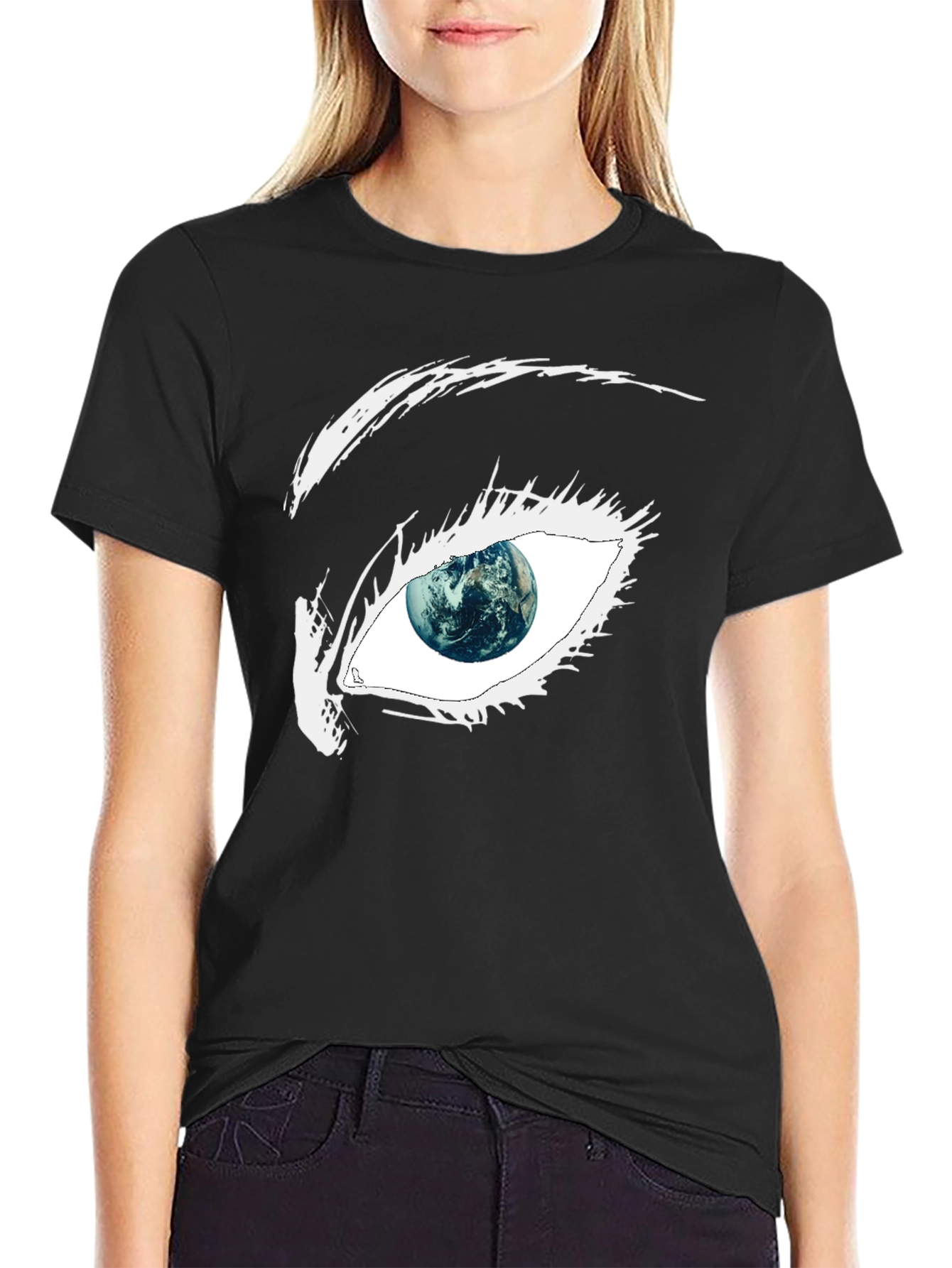 Black Eye See The World T-Shirt - Earth Inside The Eye view 2