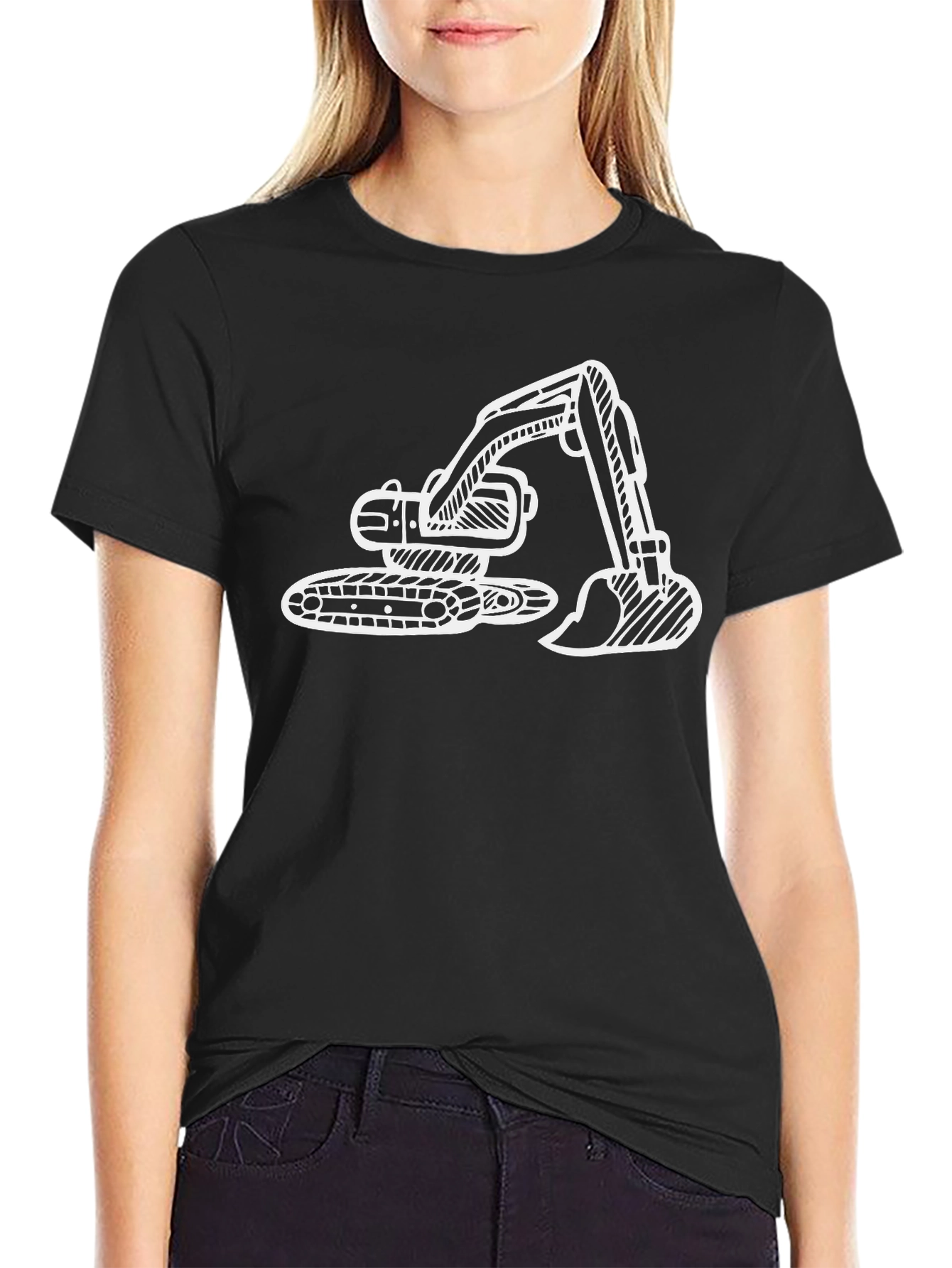 Excavator Graphic Tee - Construction Vehicle Design - 2