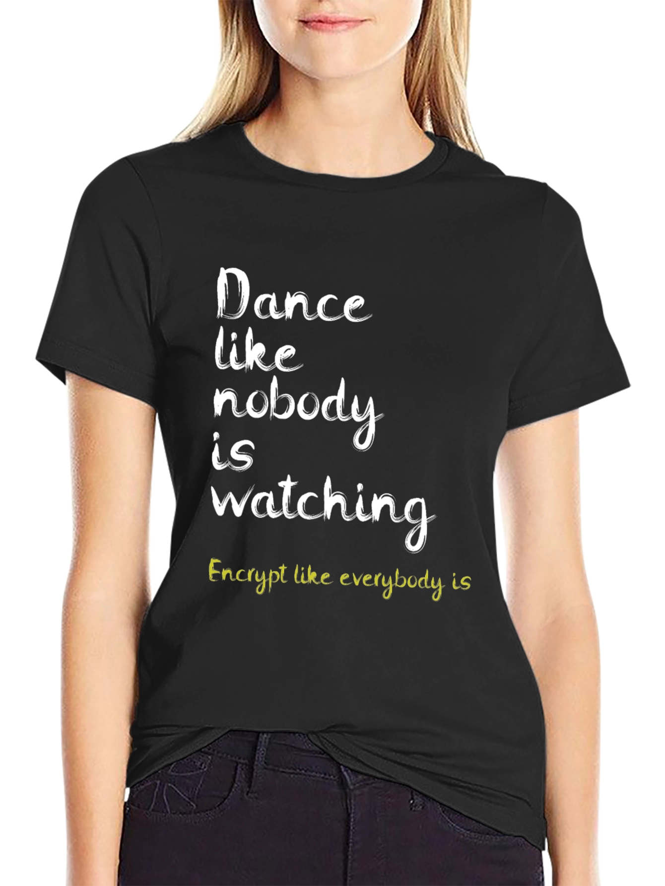 Black Dance Like Nobody's Watching T-Shirt - Black view 2