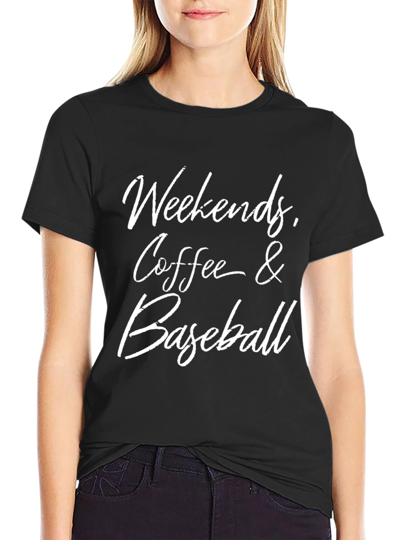 Black Weekends, Coffee, and Baseball Graphic Tee view 2