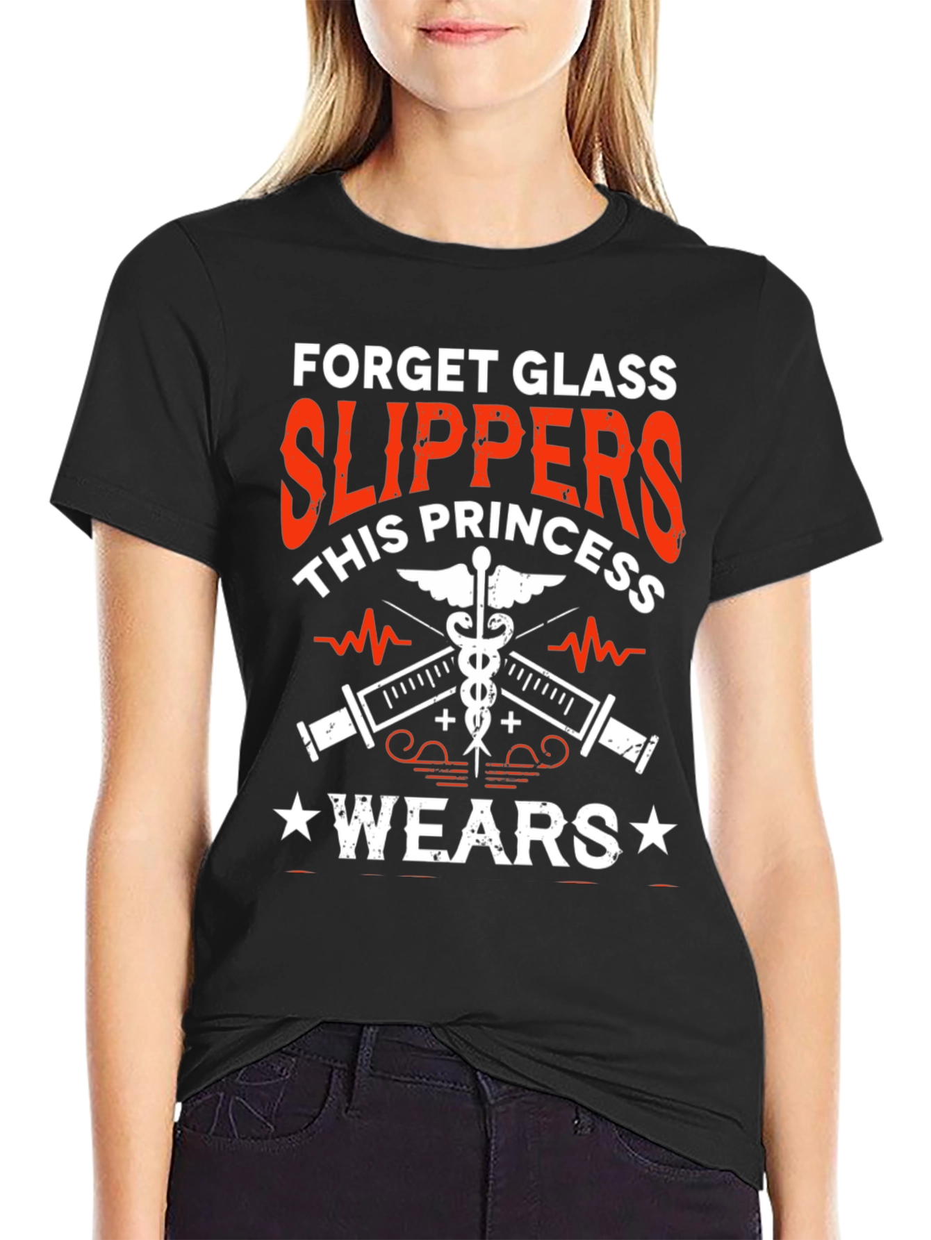 Black Nurse Princess T-Shirt - Glass Slippers Alternative view 2