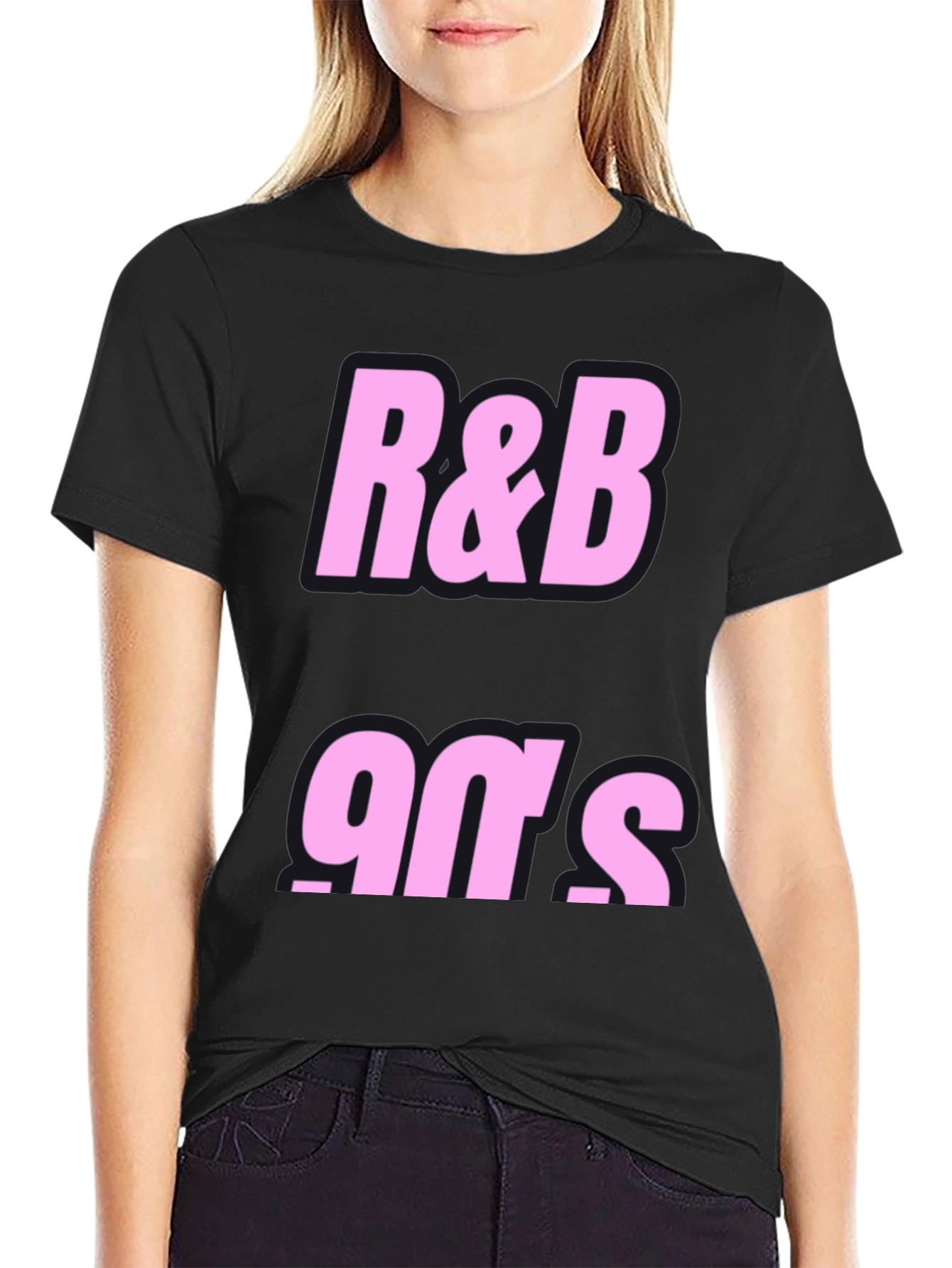 Black R&B 90's Black Graphic Tee view 2