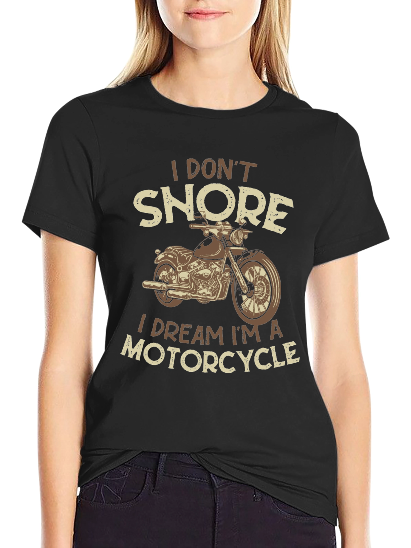 Black Motorcycle Dream T-Shirt - Funny Biker Tee view 2
