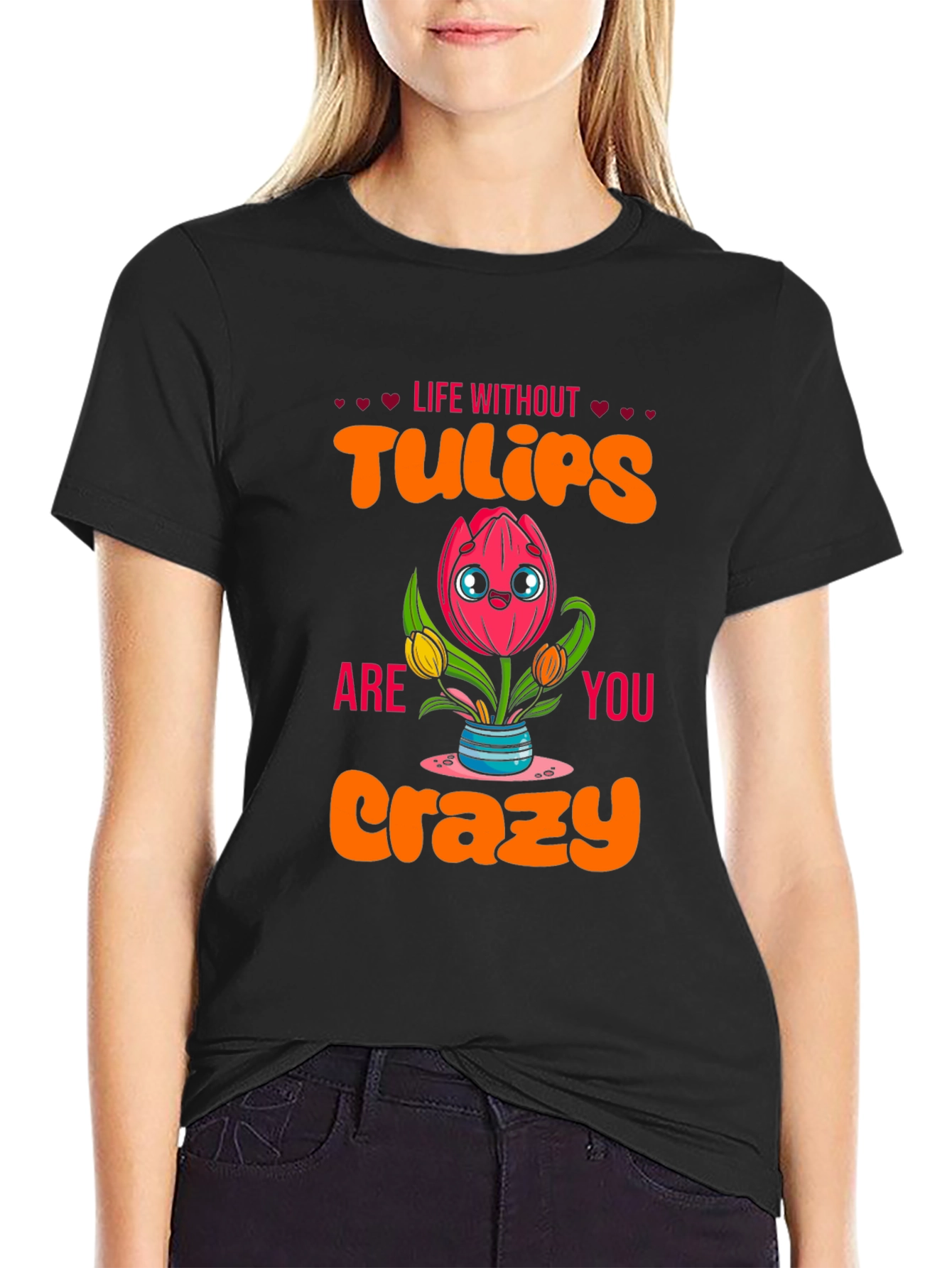 Black Life Without Tulips T-Shirt view 2