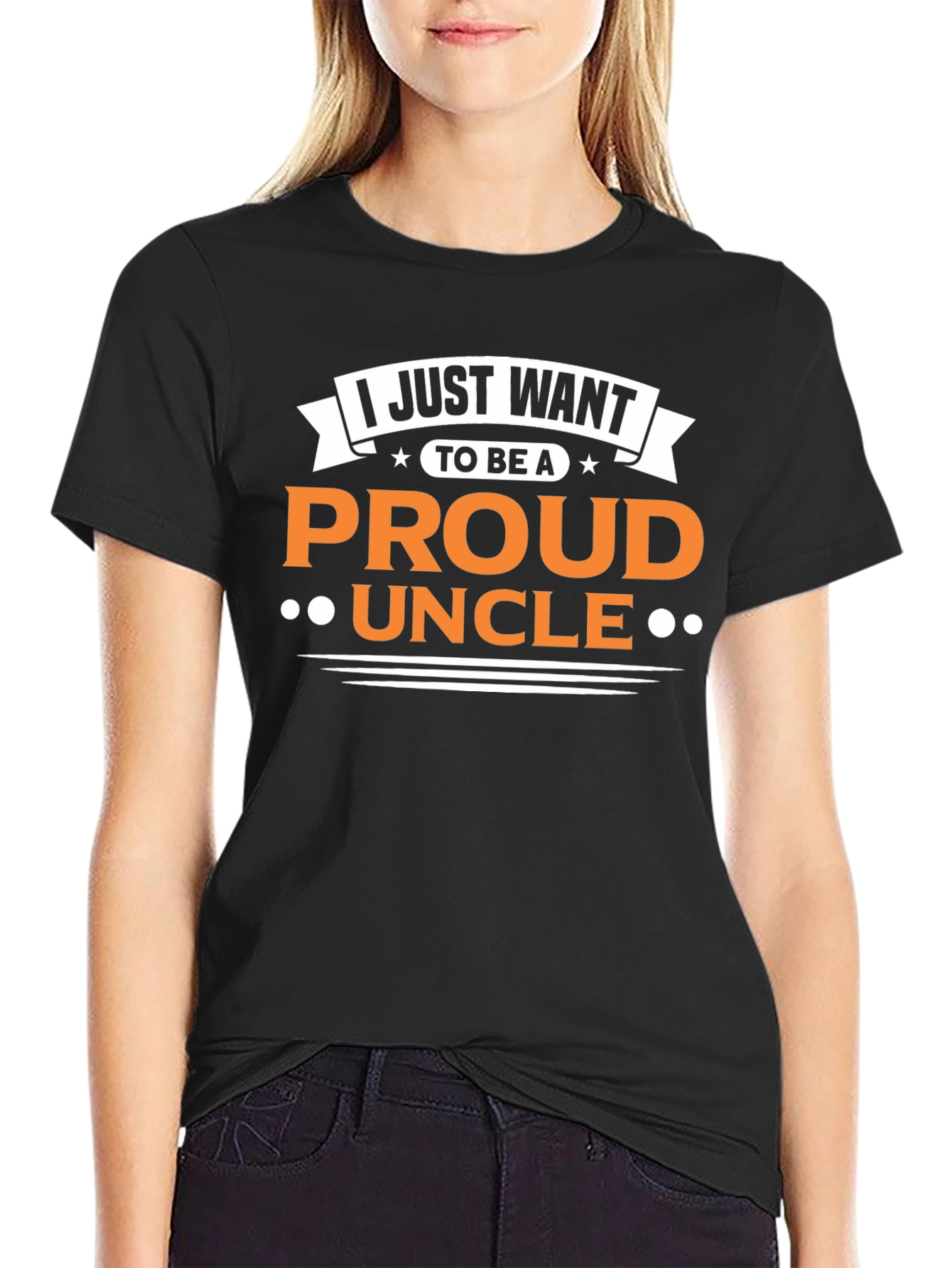 Black Proud Uncle Graphic T-Shirt - Black view 2