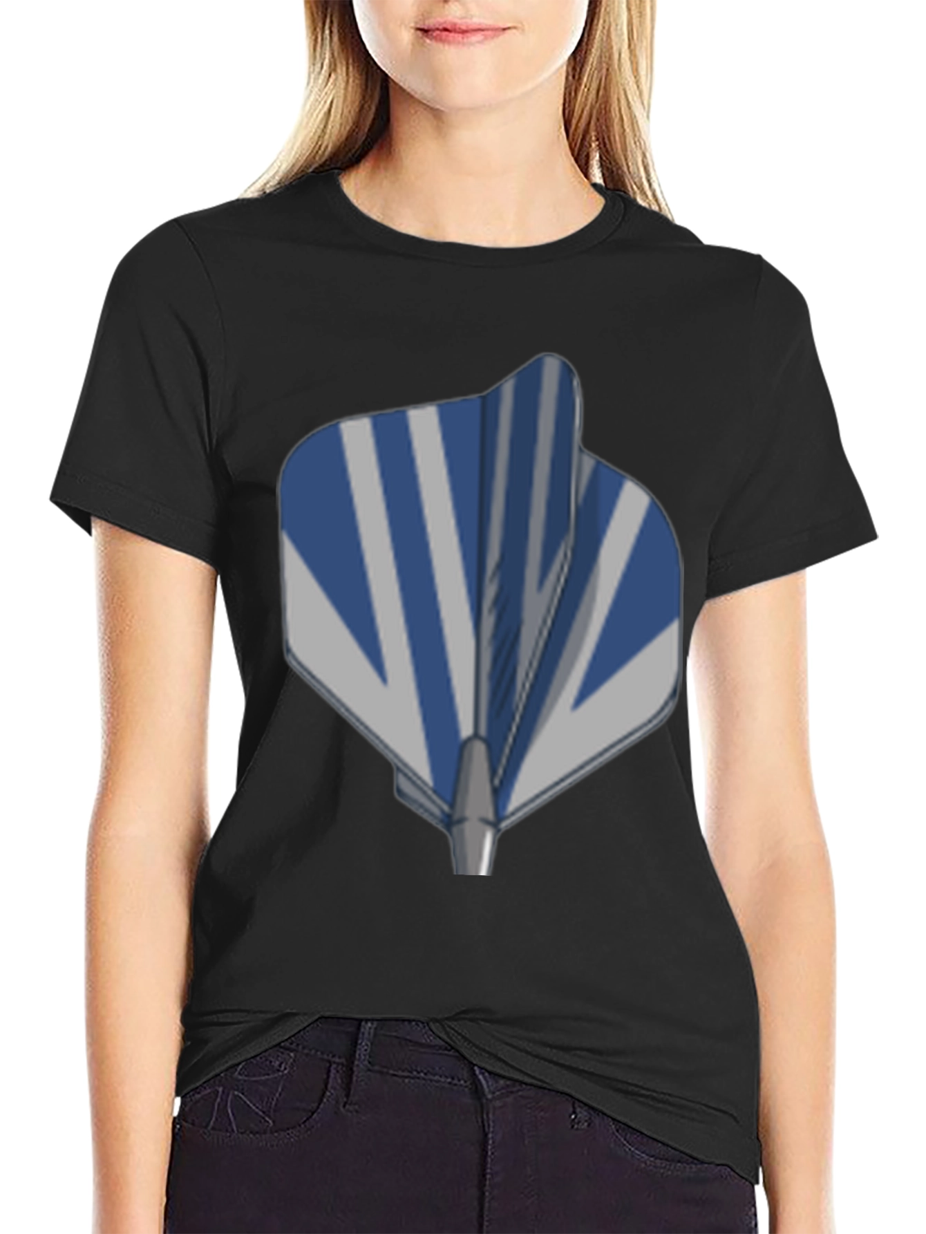 Black Dart Flight Graphic Tee - Stylish & Unique Design view 2