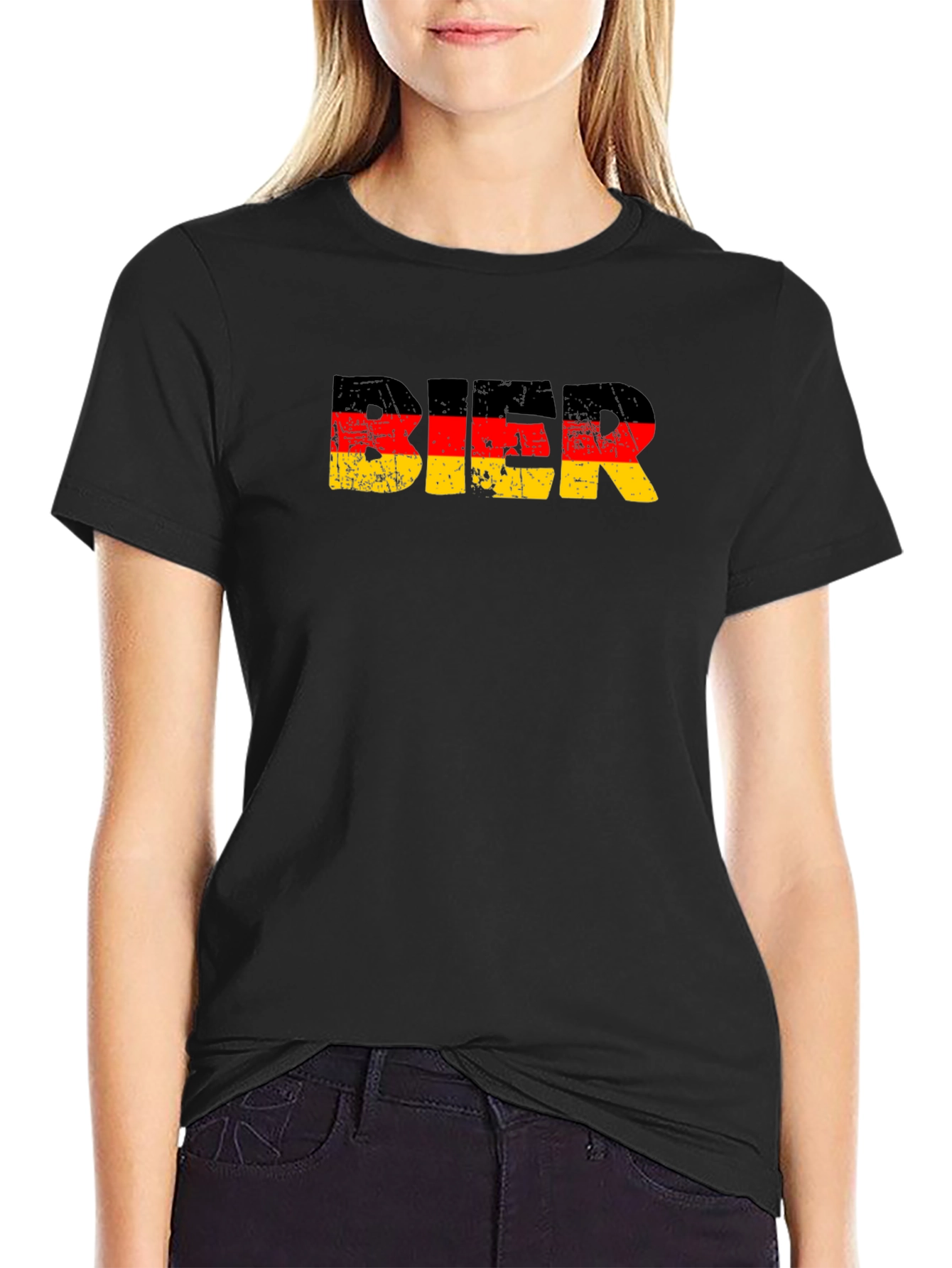Black Bier German Flag Graphic T-Shirt view 2