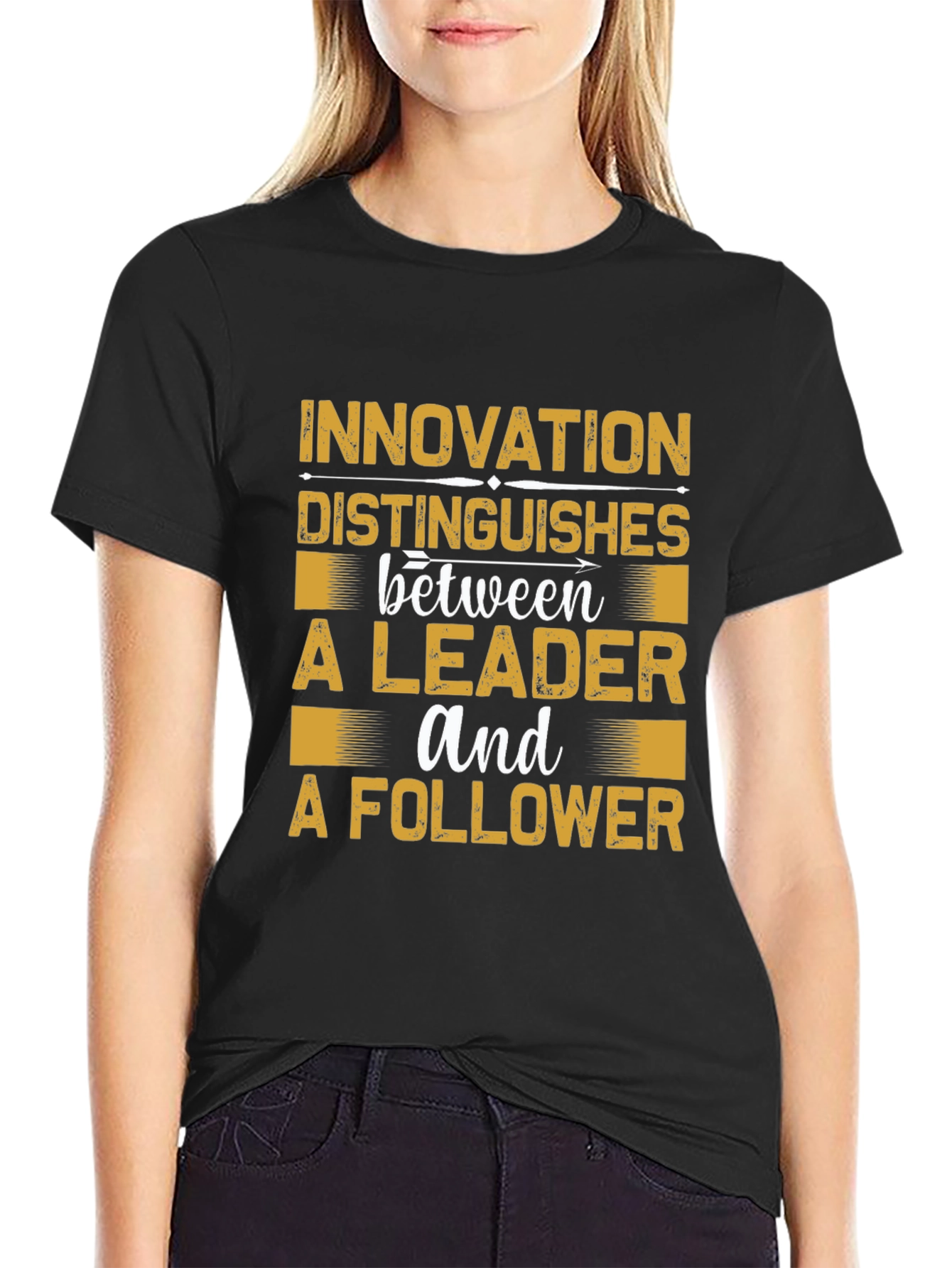 Black Innovation Leader Black Graphic Tee view 2