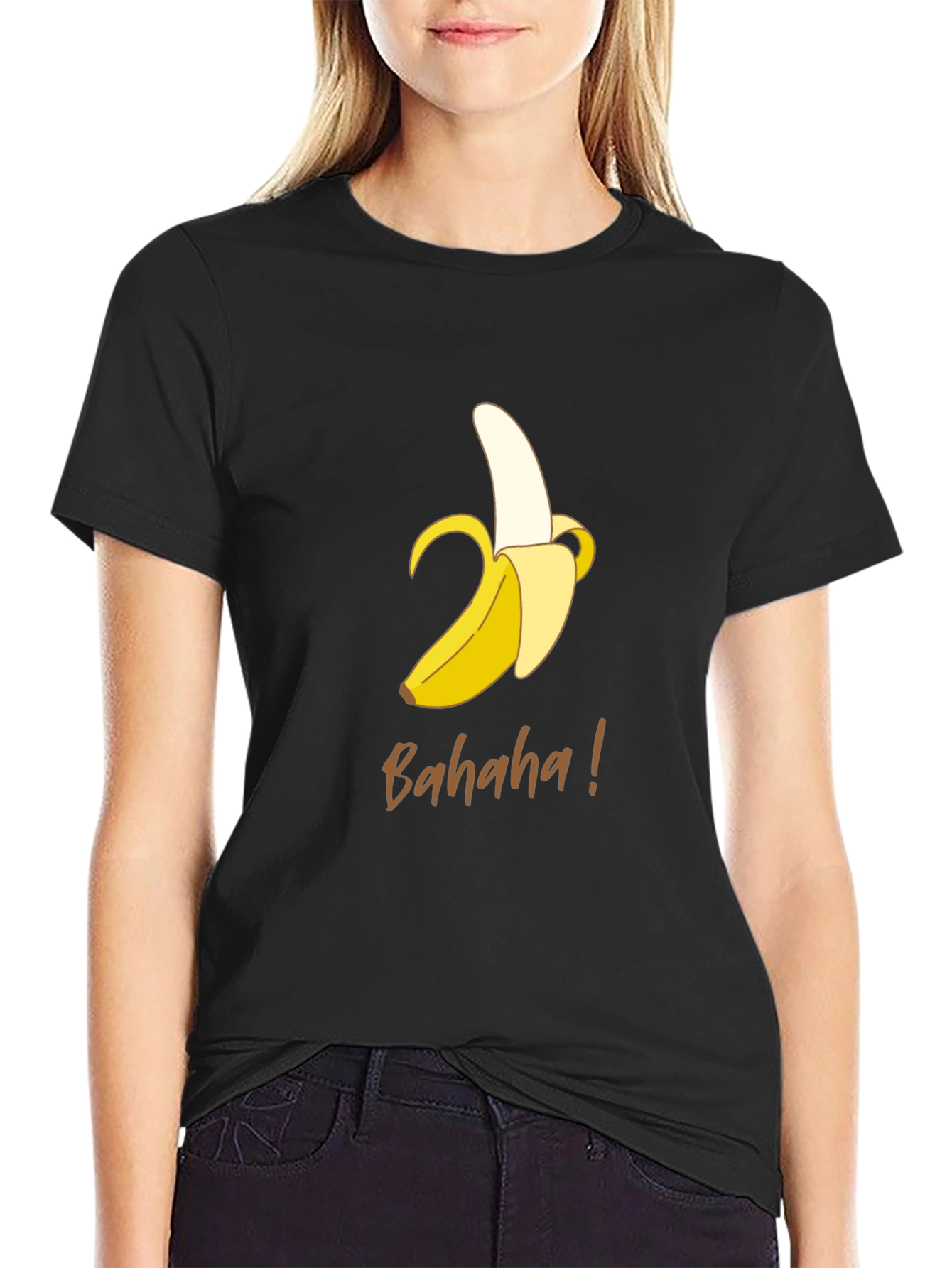 Black Banana Graphic T-Shirt - Funny Fruit Tee view 2
