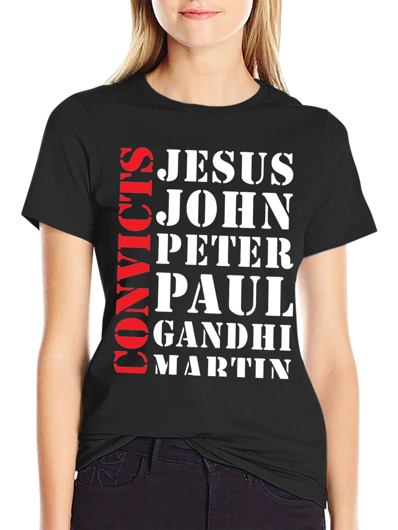 Black Convict's Jesus John T-Shirt view 2