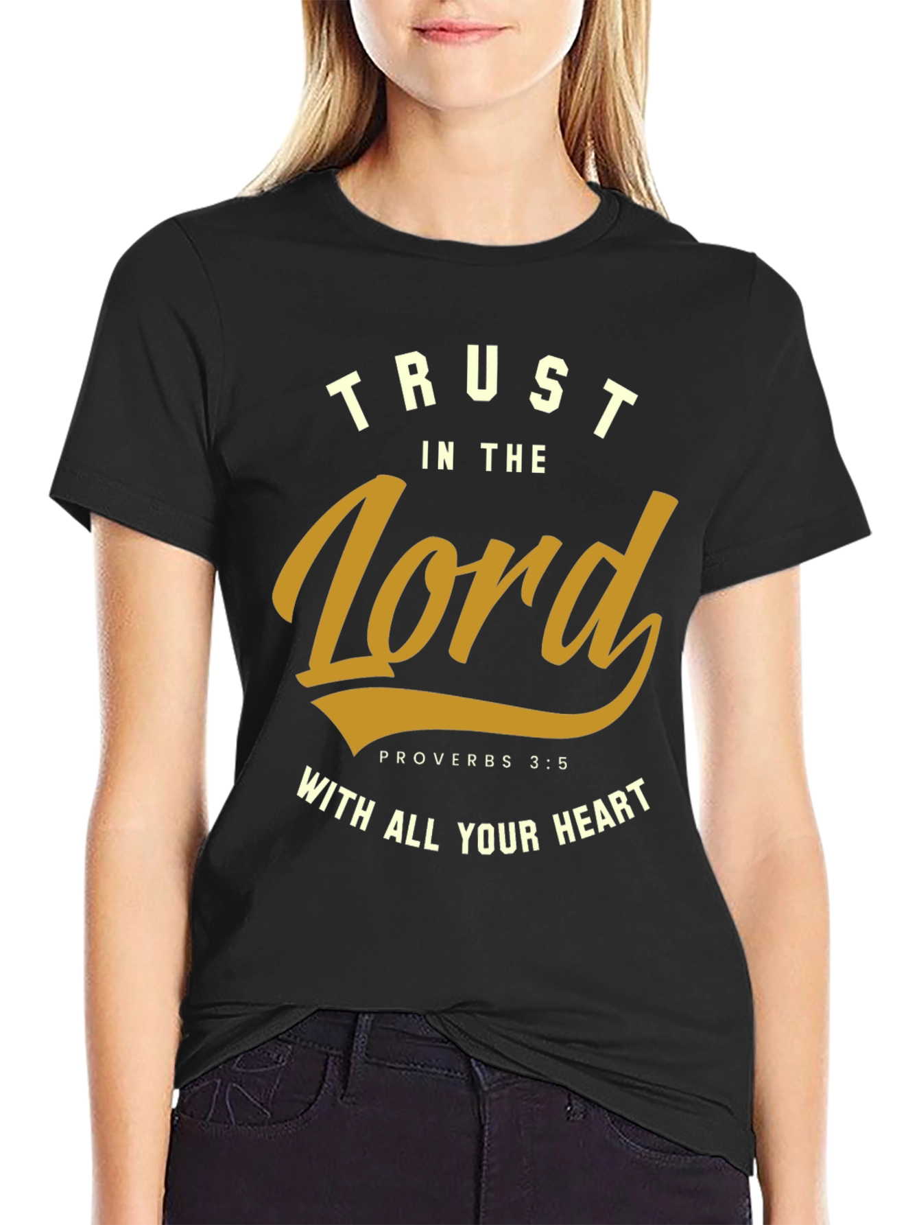 Black Trust in the Lord T-Shirt view 2