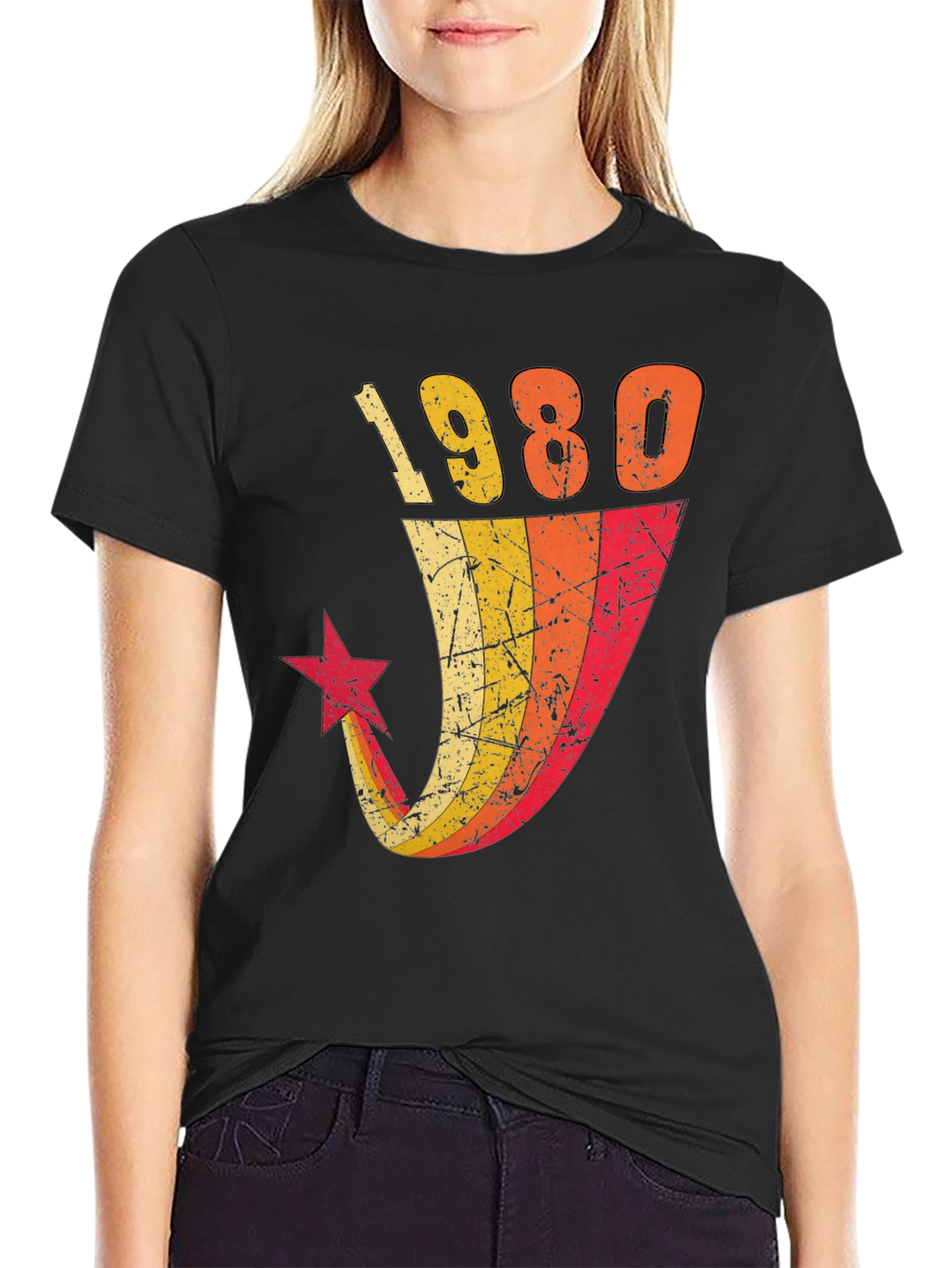 Black Vintage 1980 Graphic Tee view 2