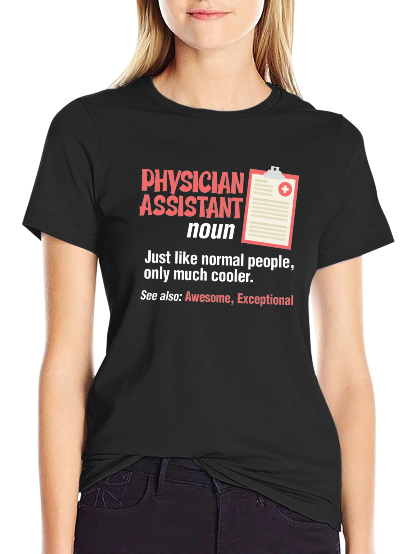 Black Physician Assistant Definition T-Shirt view 2