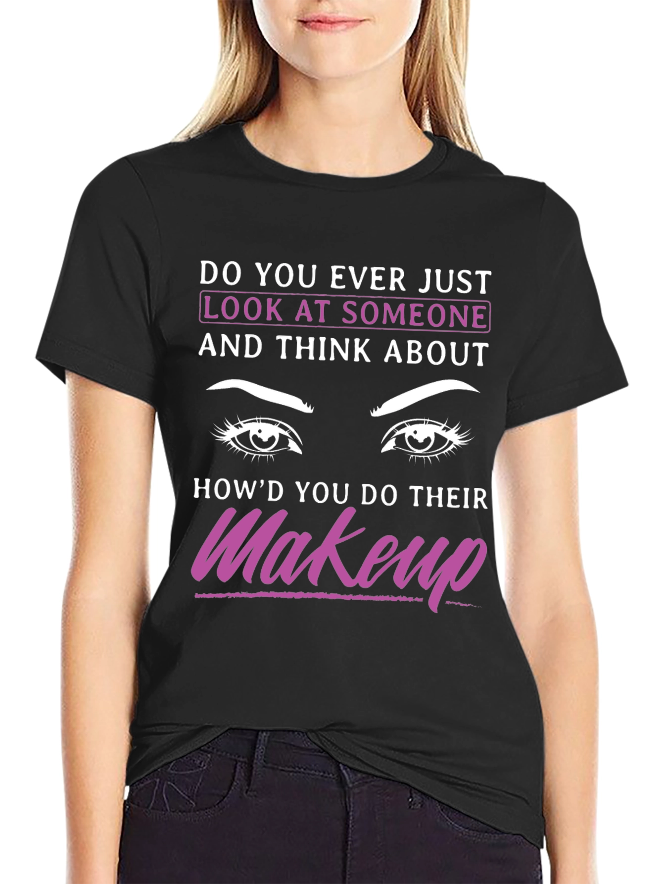 Black Makeup Artist T-Shirt Funny Cosmetic Design Tee view 2