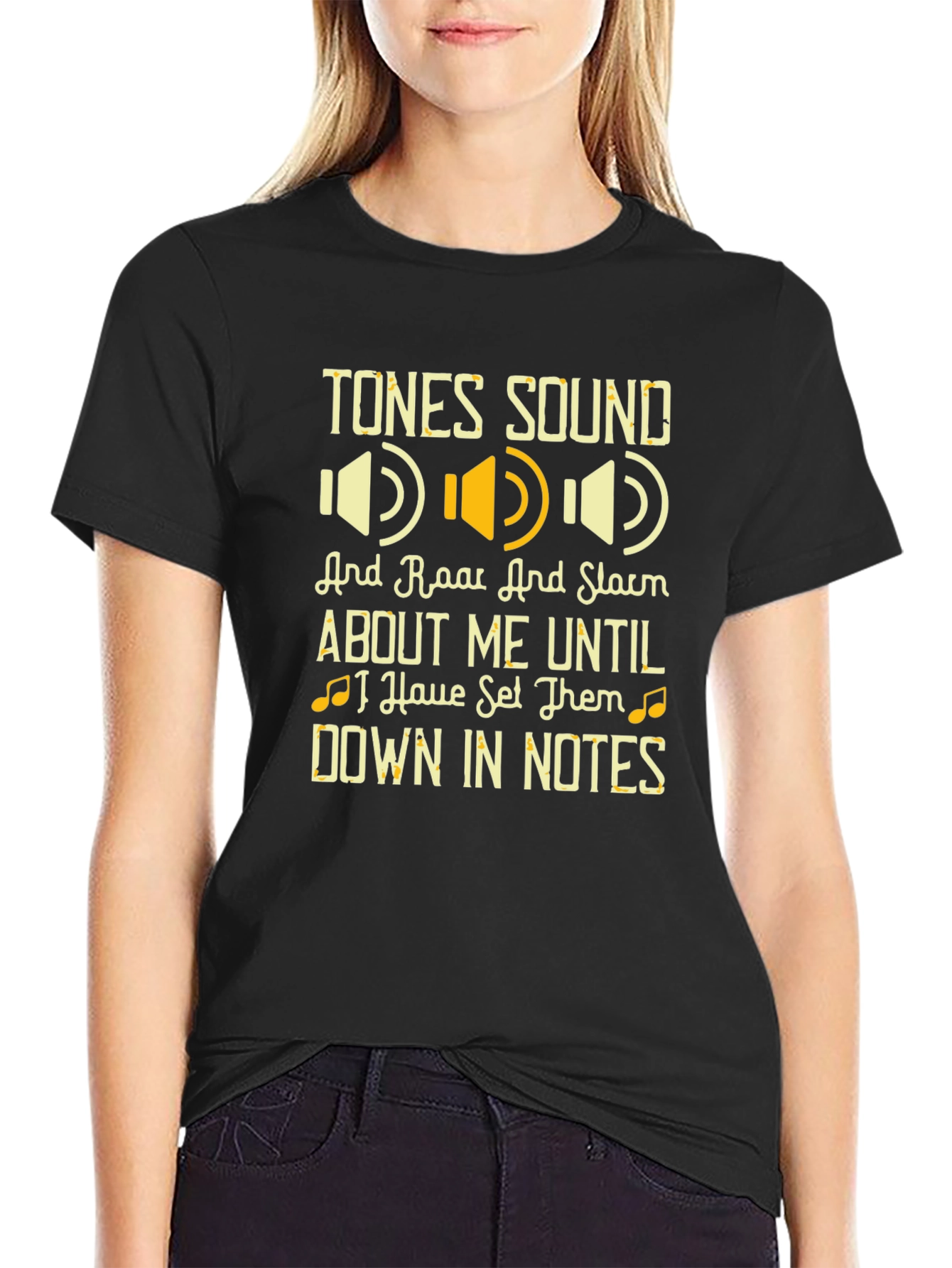 Black Tones Sound Graphic T-Shirt view 2