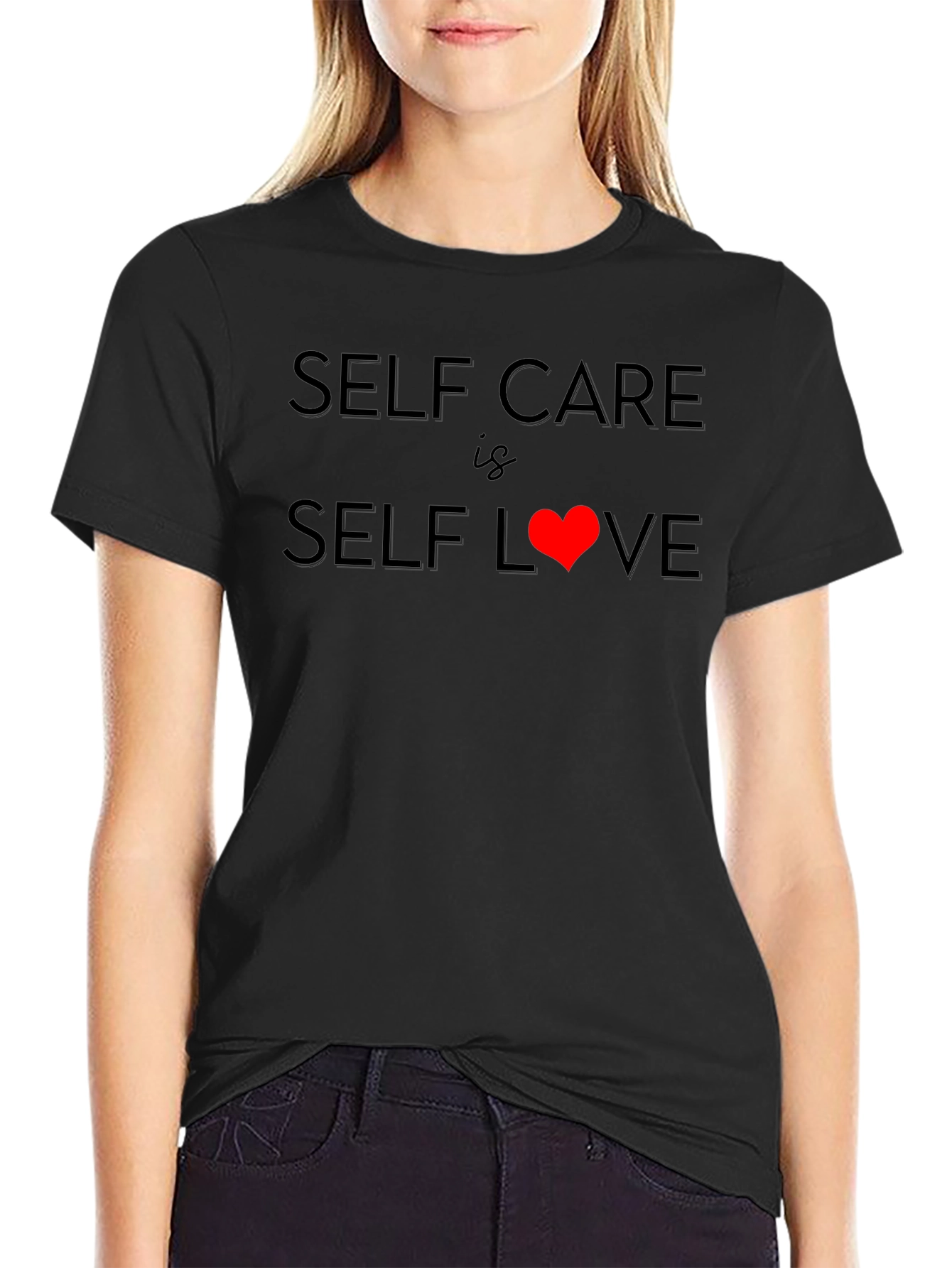 Black Self Care is Self Love Graphic T-Shirt view 2
