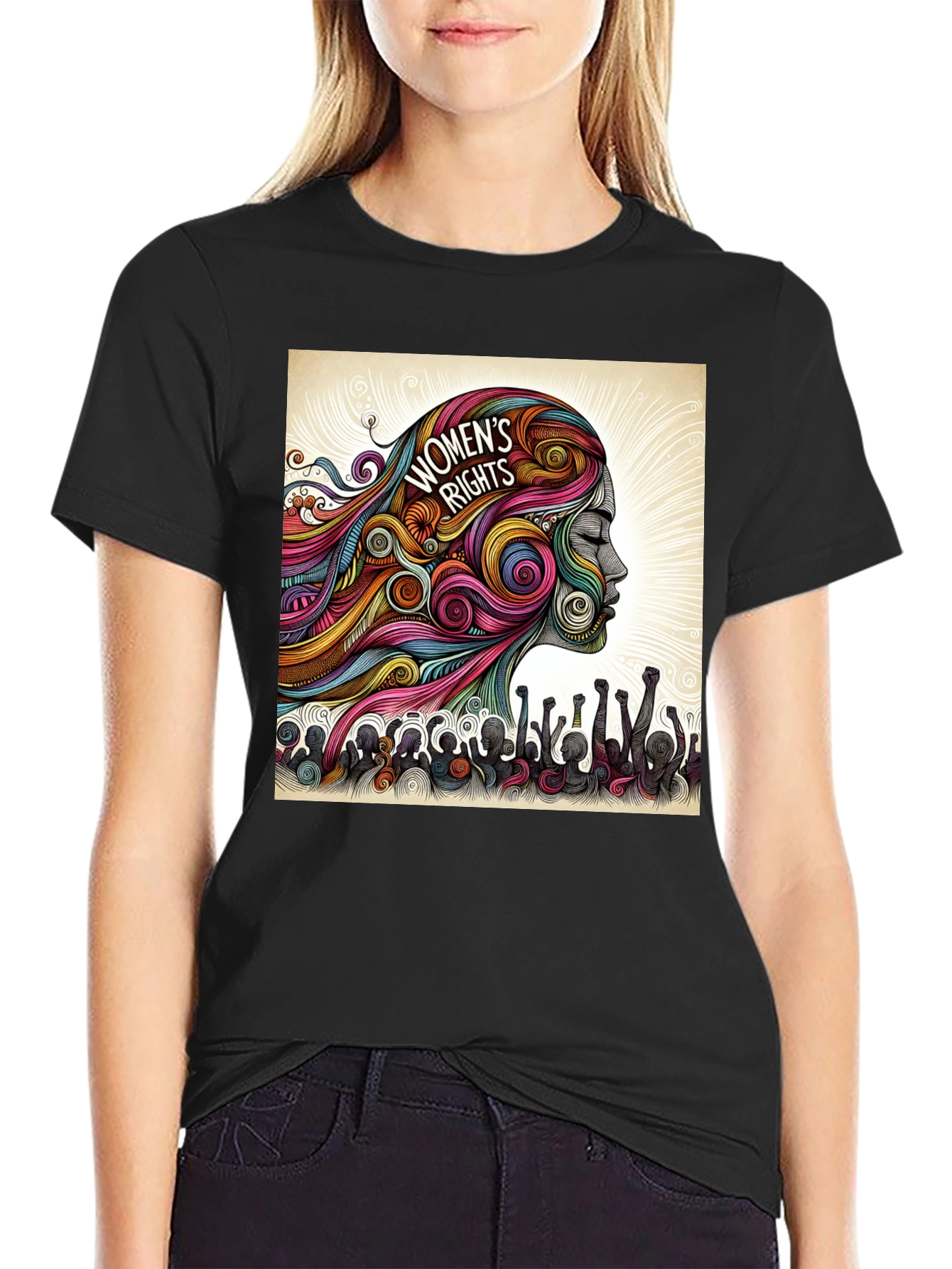 Black Women's Rights Graphic Tee view 2