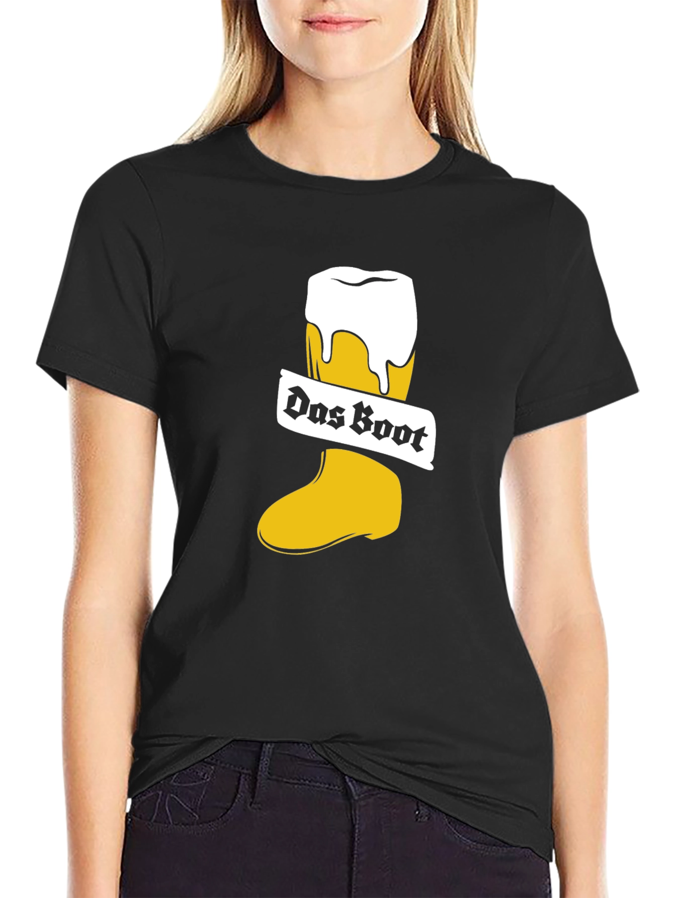 Black Das Boot Beer Boot T-Shirt view 2