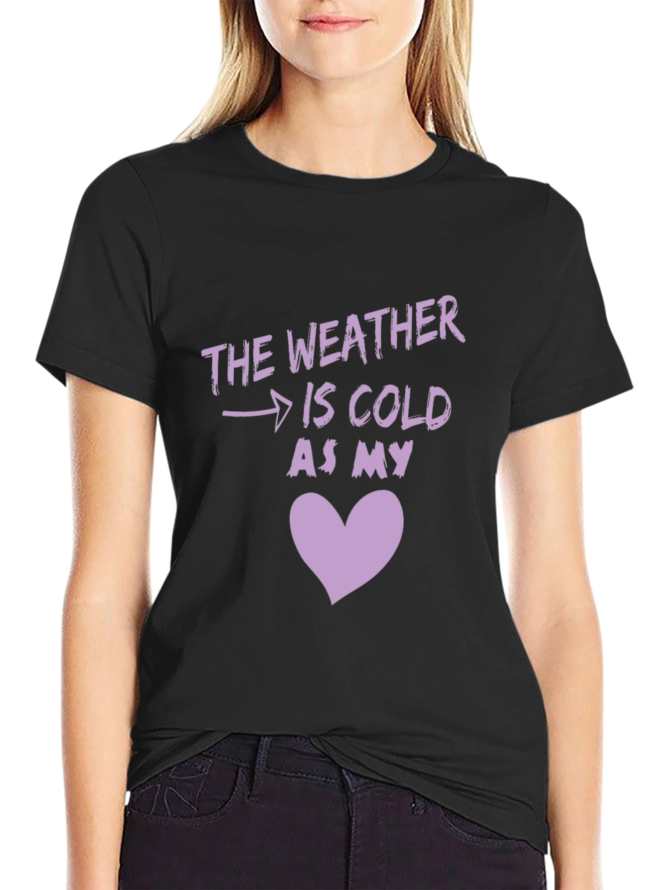 Black Cold Heart Graphic Tee - Mens Fashion view 2