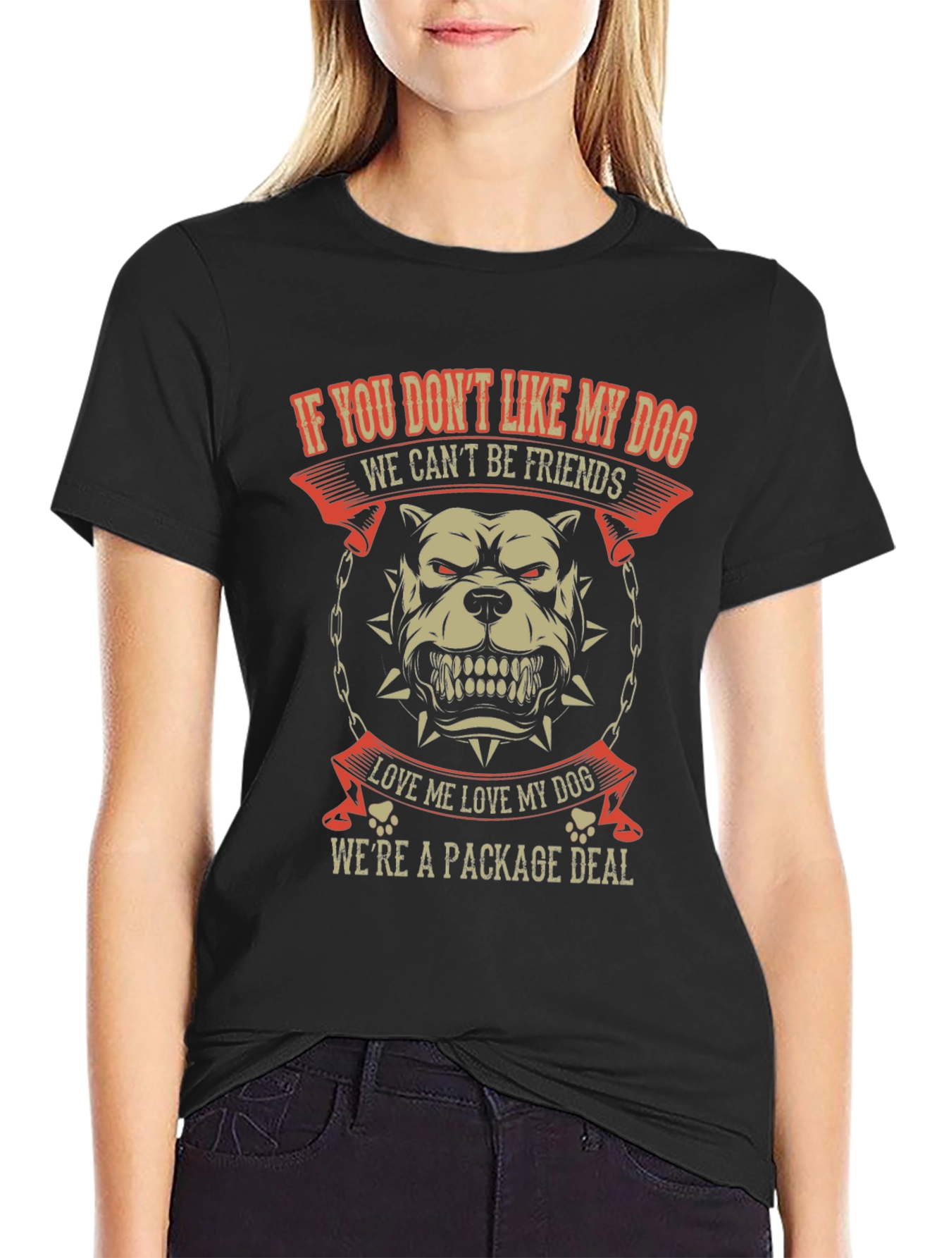 Black Dog Lover T-Shirt: If You Don't Like My Dog view 2