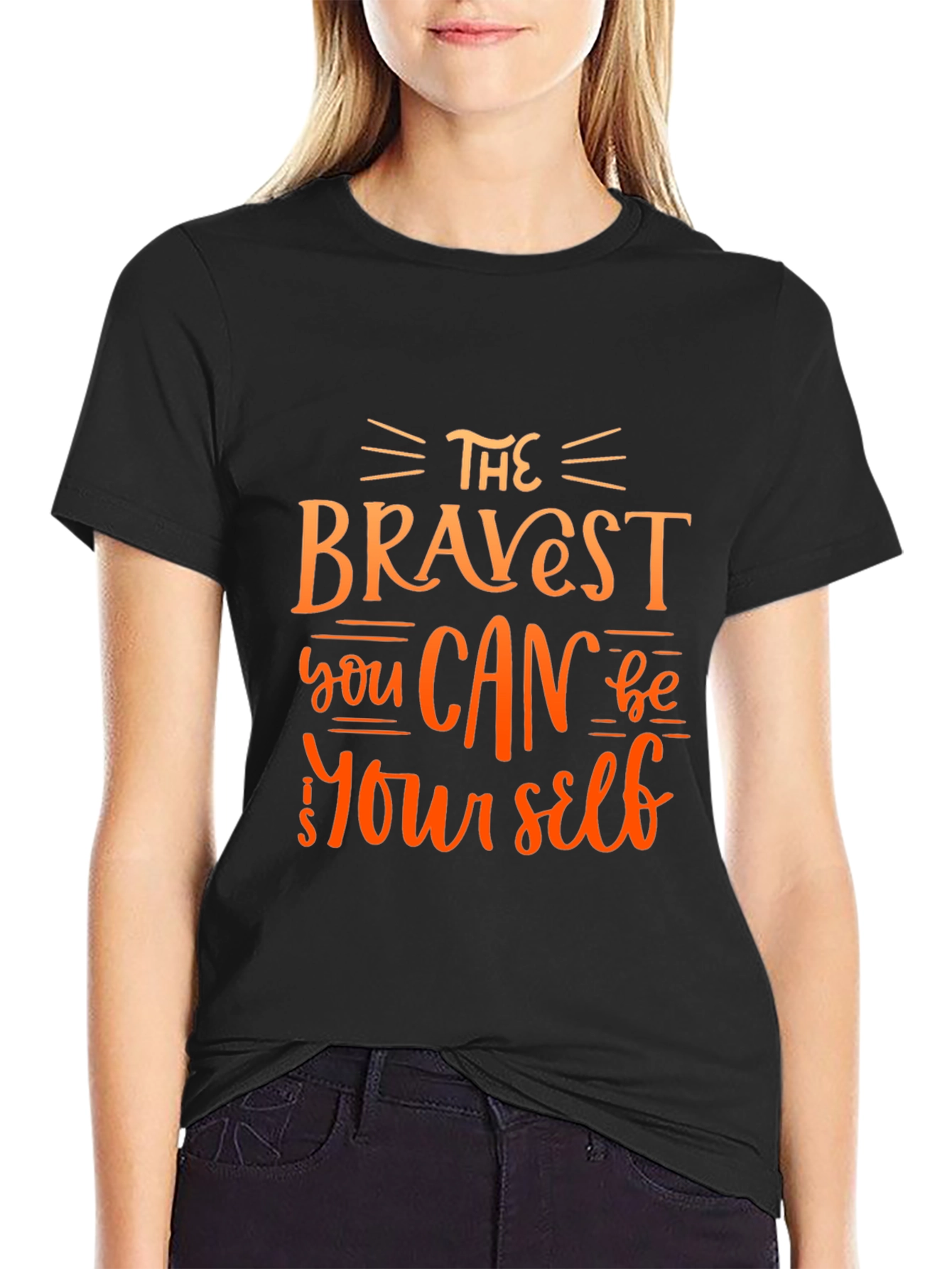Black The Bravest You Can Be T-Shirt view 2