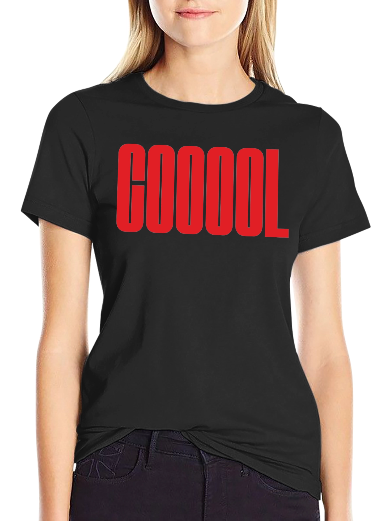 Black Cool Graphic Print Crew Neck T-Shirt - Casual Tee view 2