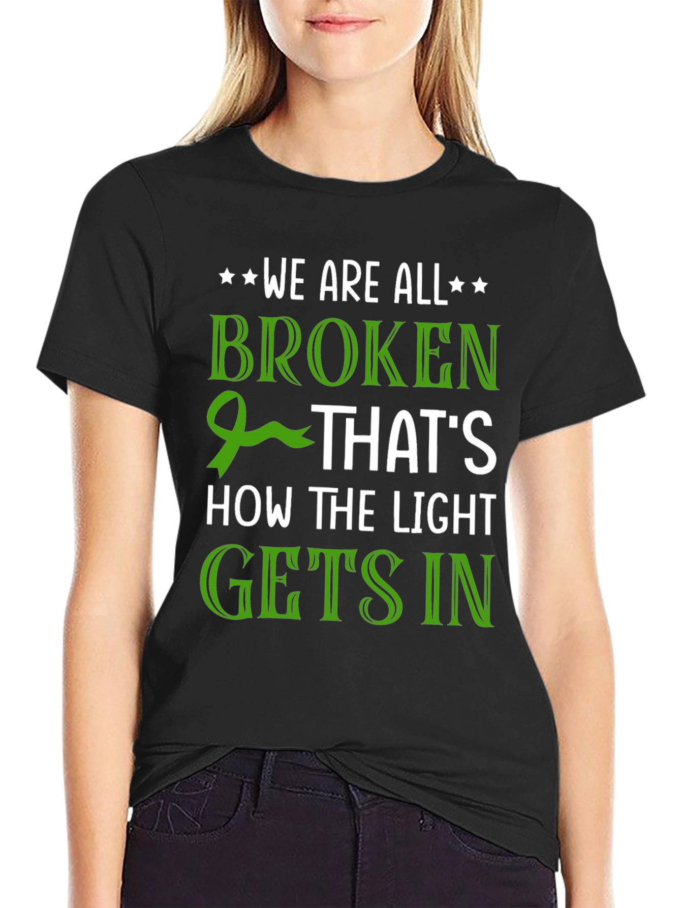 Black Broken: How the Light Gets In T-Shirt view 2