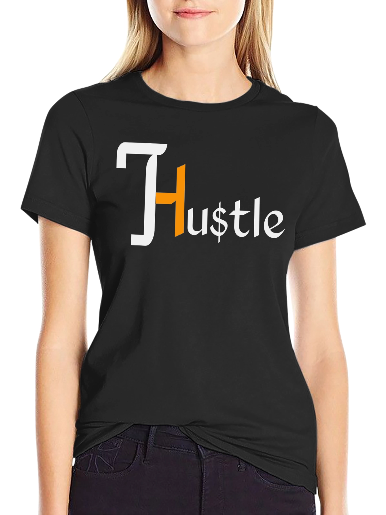 Black Hustle Graphic Tee - Stylish Men's T-Shirt view 2